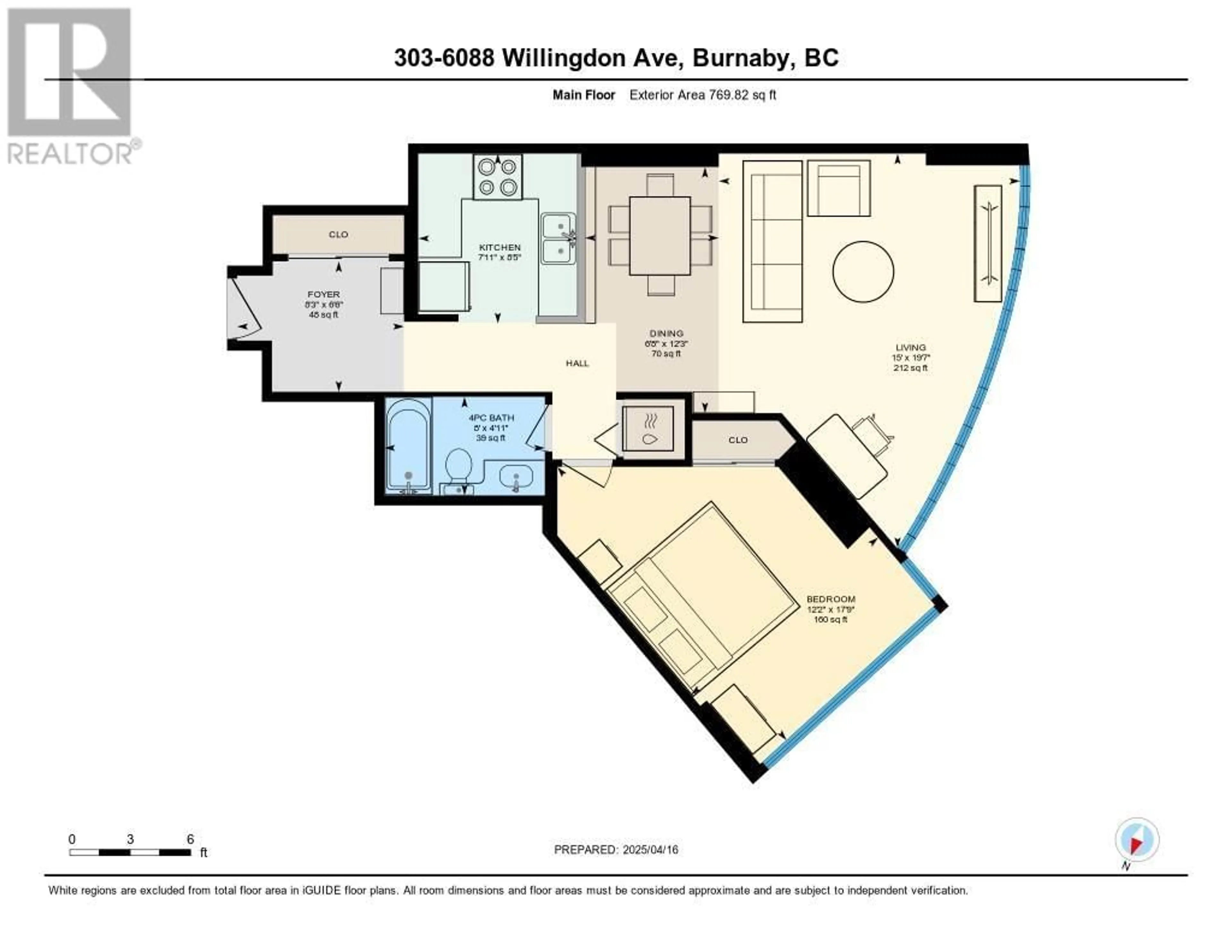 Floor plan for 303 - 6088 WILLINGDON AVENUE, Burnaby British Columbia V5H4V2