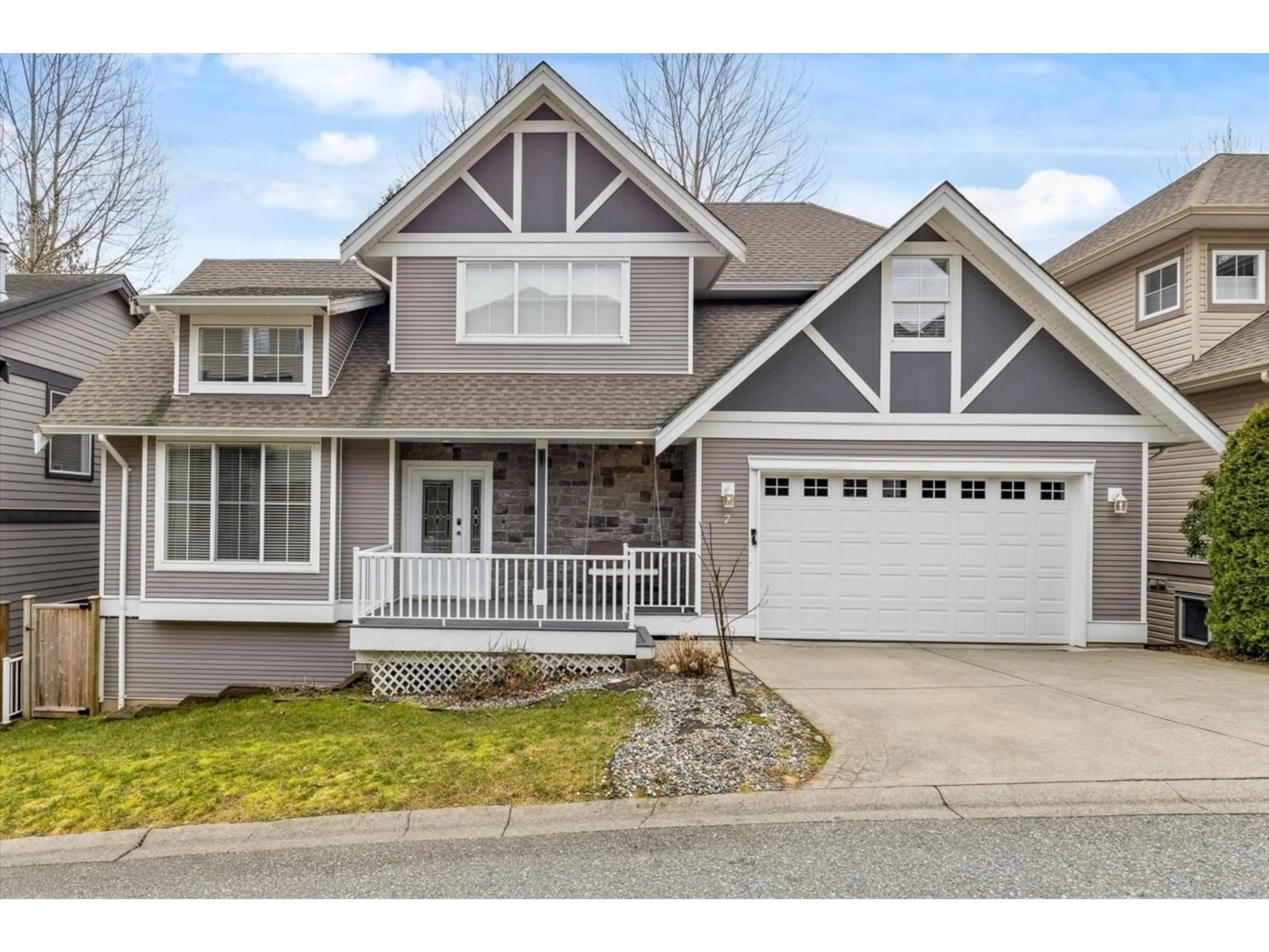 Home with vinyl exterior material, street for 7 - 45957 SHERWOOD DRIVE, Chilliwack British Columbia V2R5Y2