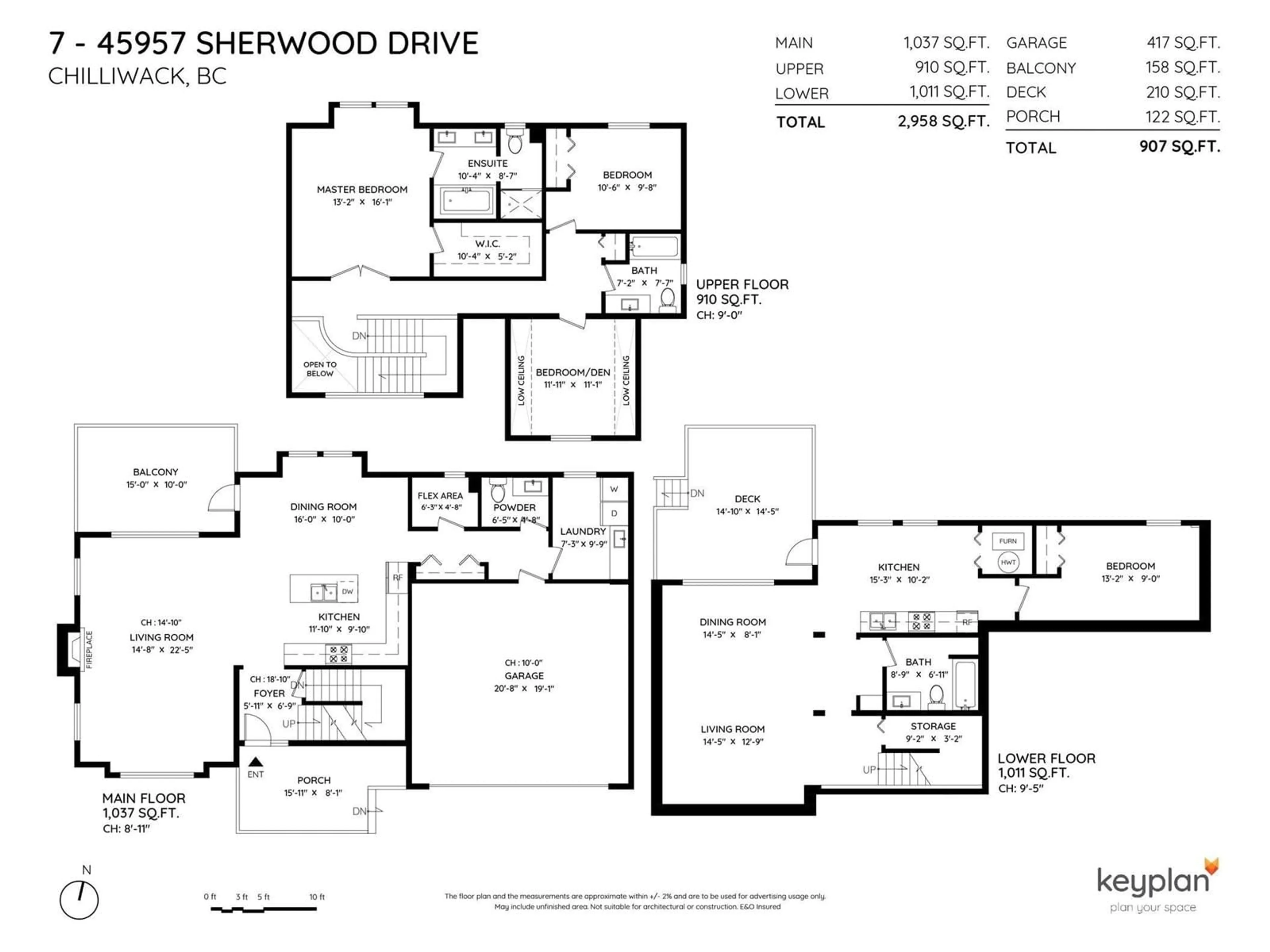 Floor plan for 7 - 45957 SHERWOOD DRIVE, Chilliwack British Columbia V2R5Y2