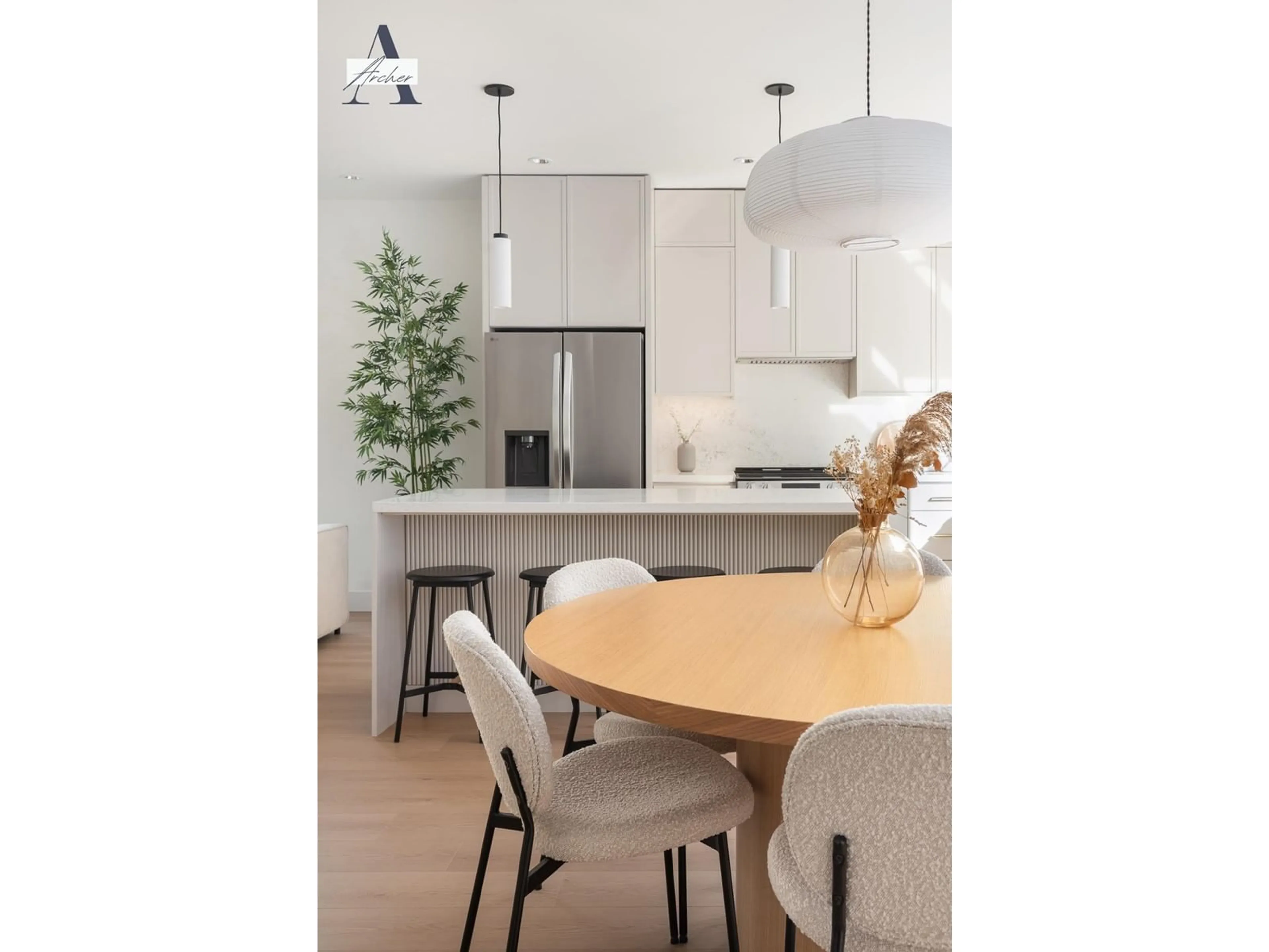 Open concept kitchen, wood/laminate floor for 60 - 14285 64, Surrey British Columbia V3W1Z2