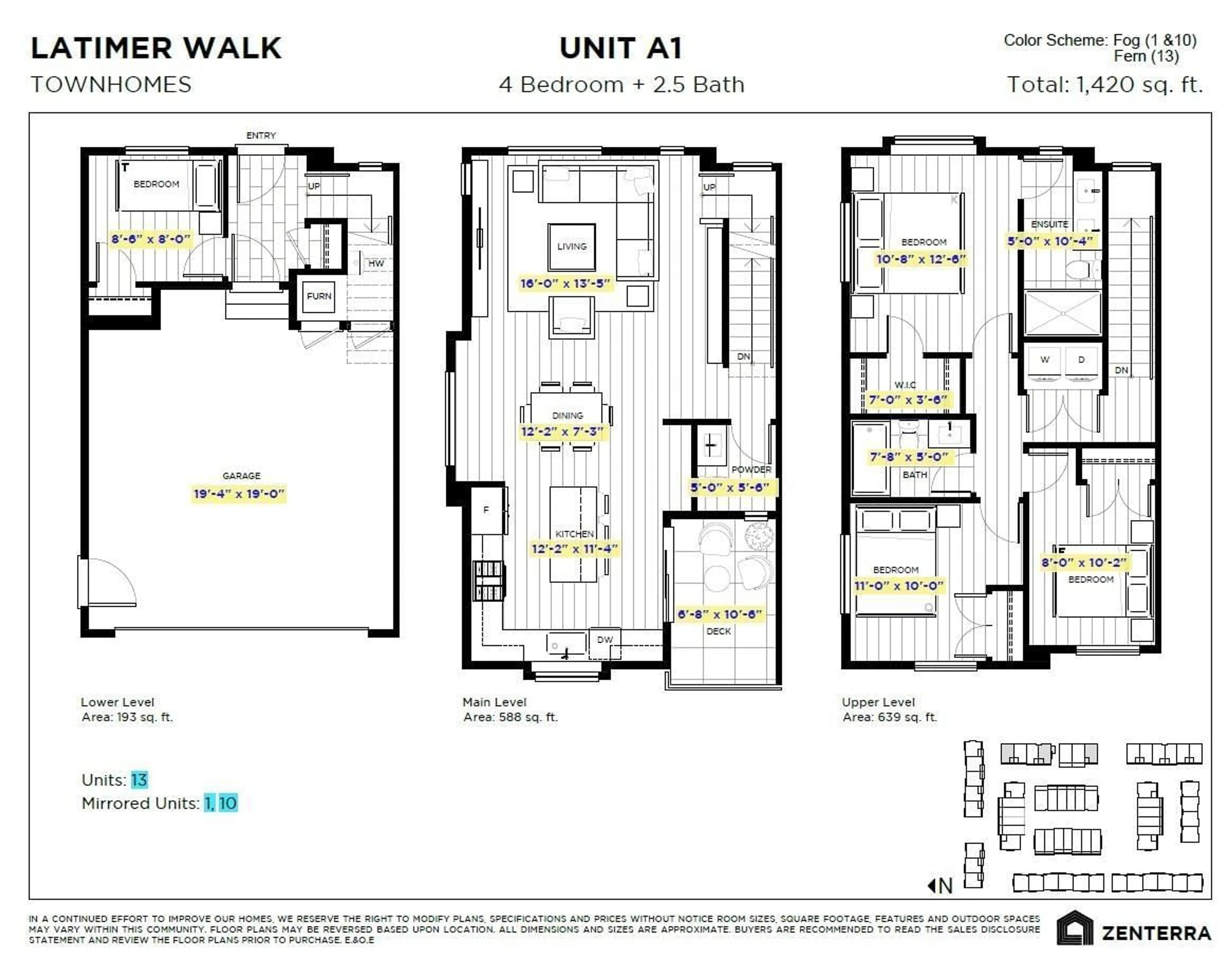 Floor plan for 1 - 7661 198B, Langley British Columbia V0V0V0