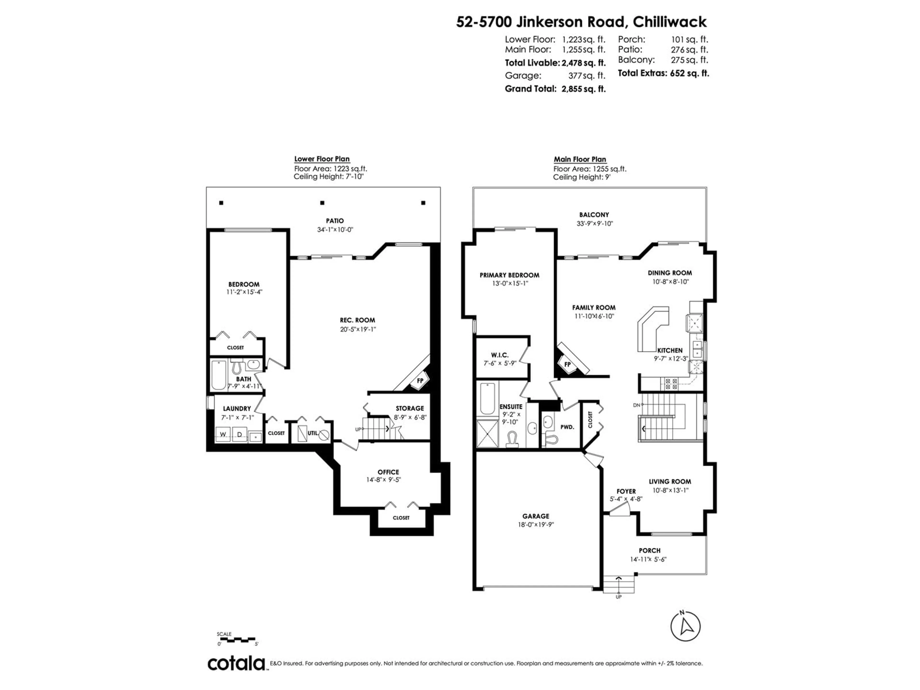 Floor plan for 52 - 5700 JINKERSON ROAD, Chilliwack British Columbia V2R5N6