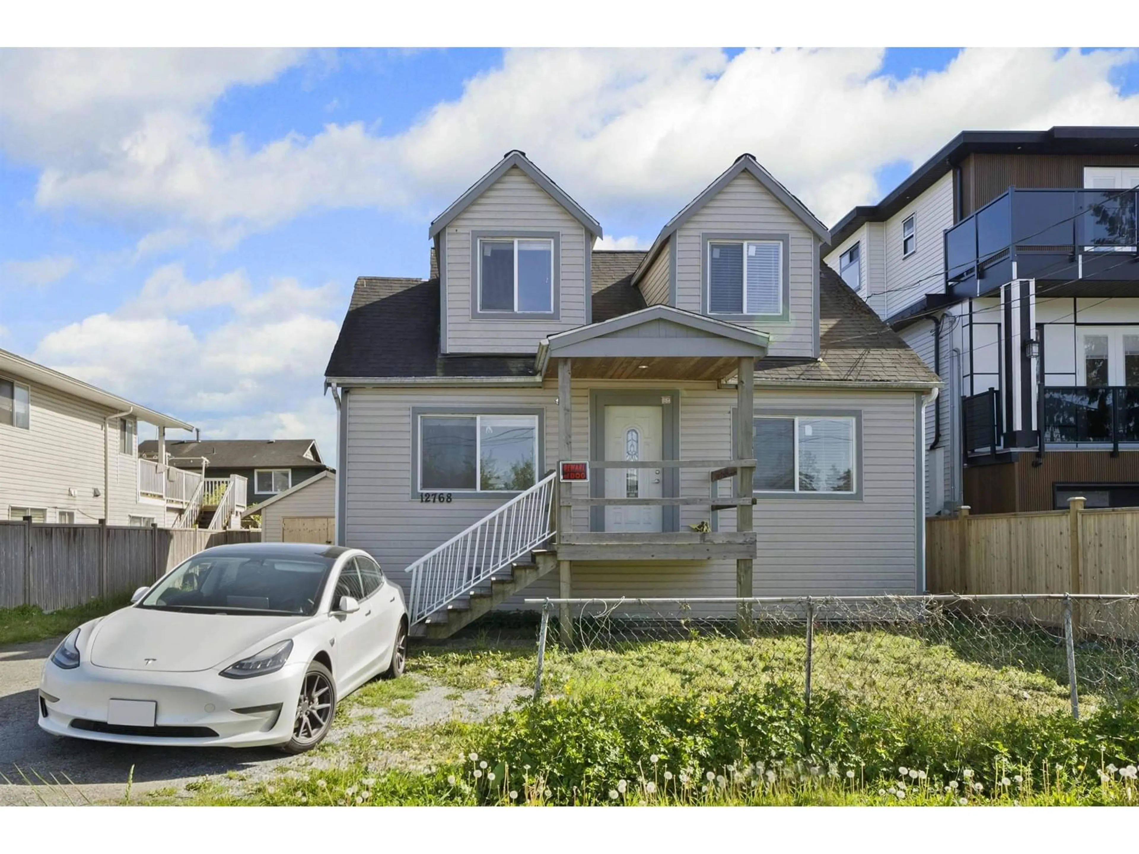 A pic from outside/outdoor area/front of a property/back of a property/a pic from drone, street for 12768 114A, Surrey British Columbia V3V3P4