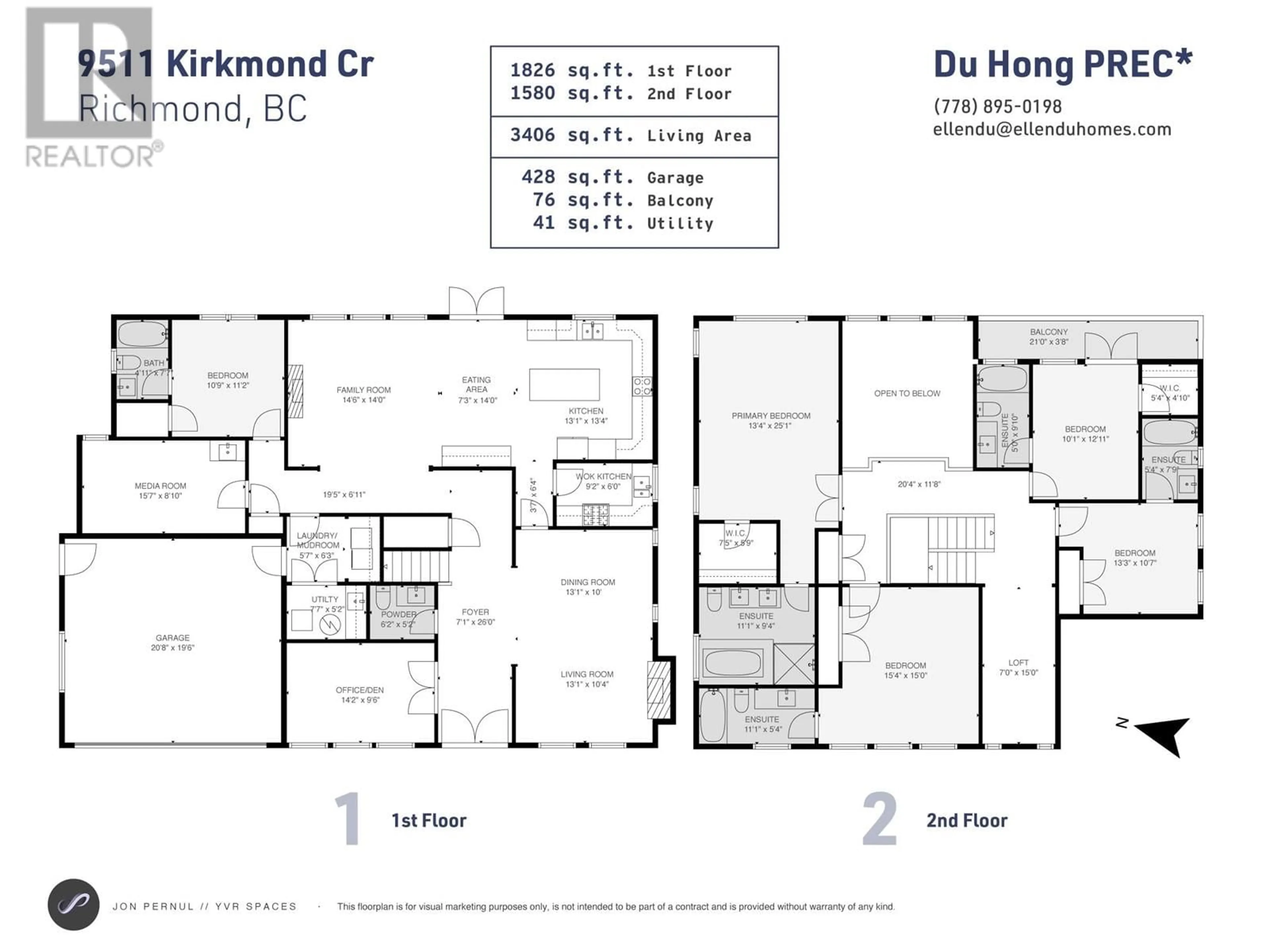 Floor plan for 9511 KIRKMOND CRESCENT, Richmond British Columbia V7E1M7