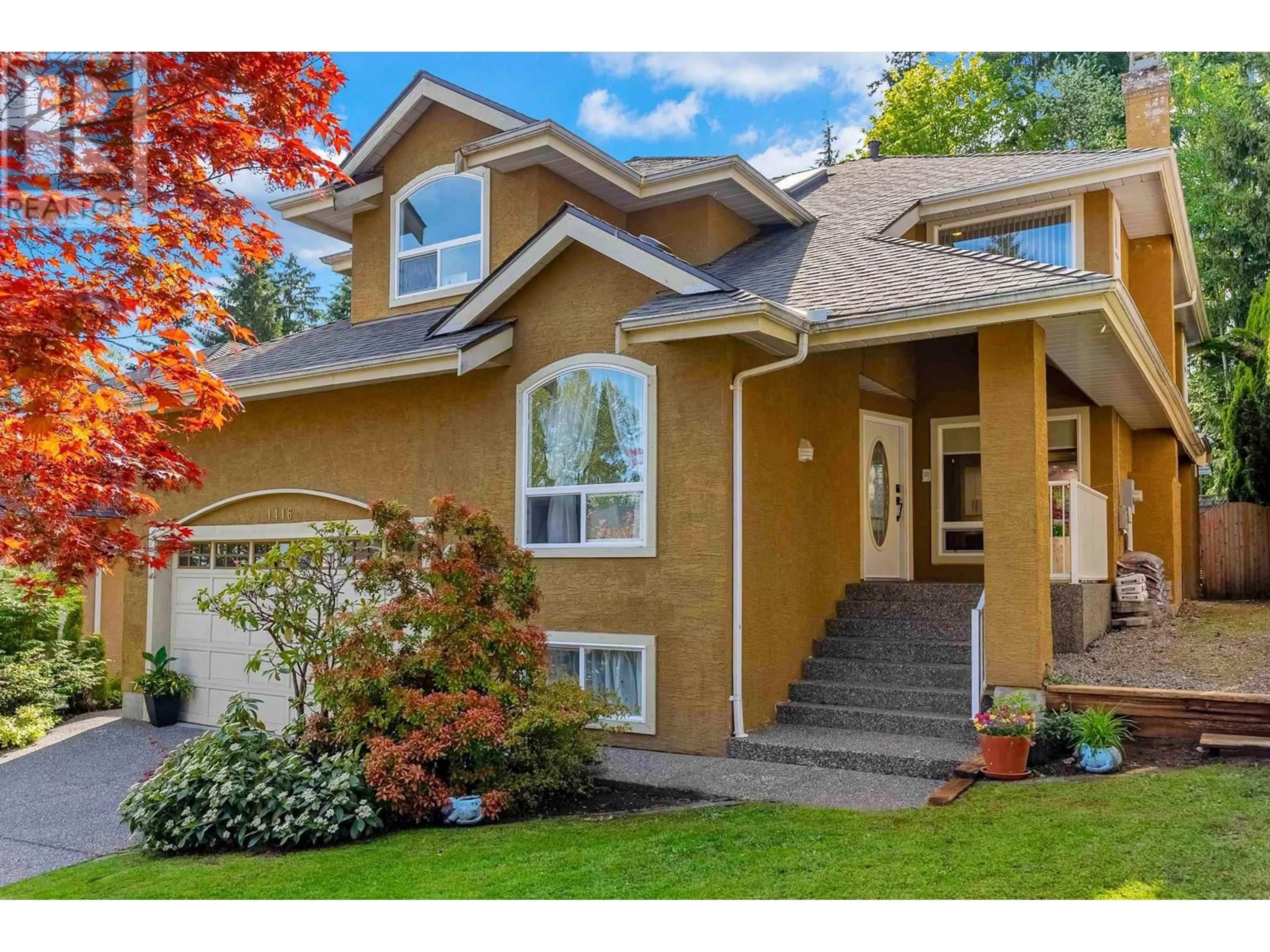Home with vinyl exterior material, street for 1416 PURCELL DRIVE, Coquitlam British Columbia V3E2R7