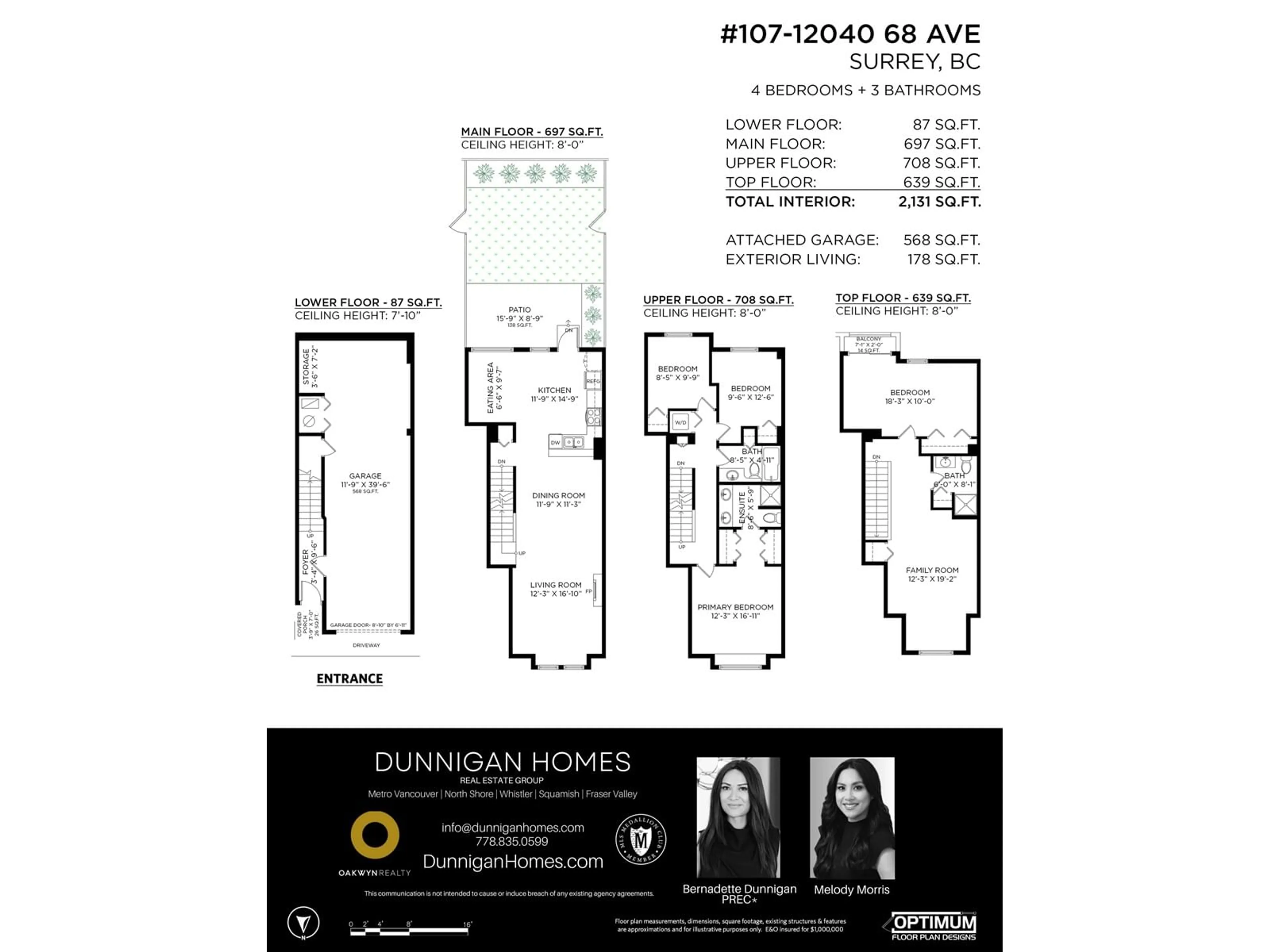 Floor plan for 107 - 12040 68, Surrey British Columbia V3W1P5