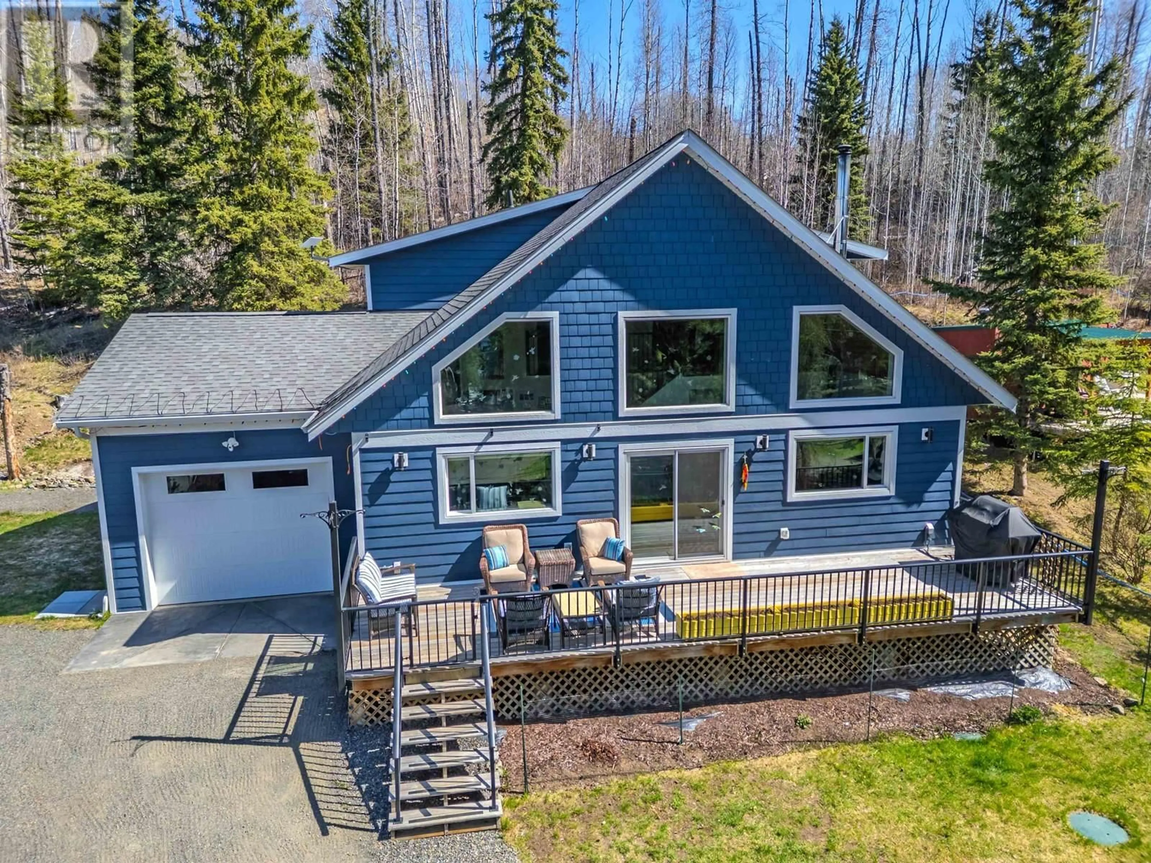 A pic from outside/outdoor area/front of a property/back of a property/a pic from drone, unknown for 8659 BOULTBEE ROAD, Bridge Lake British Columbia V0K1E0