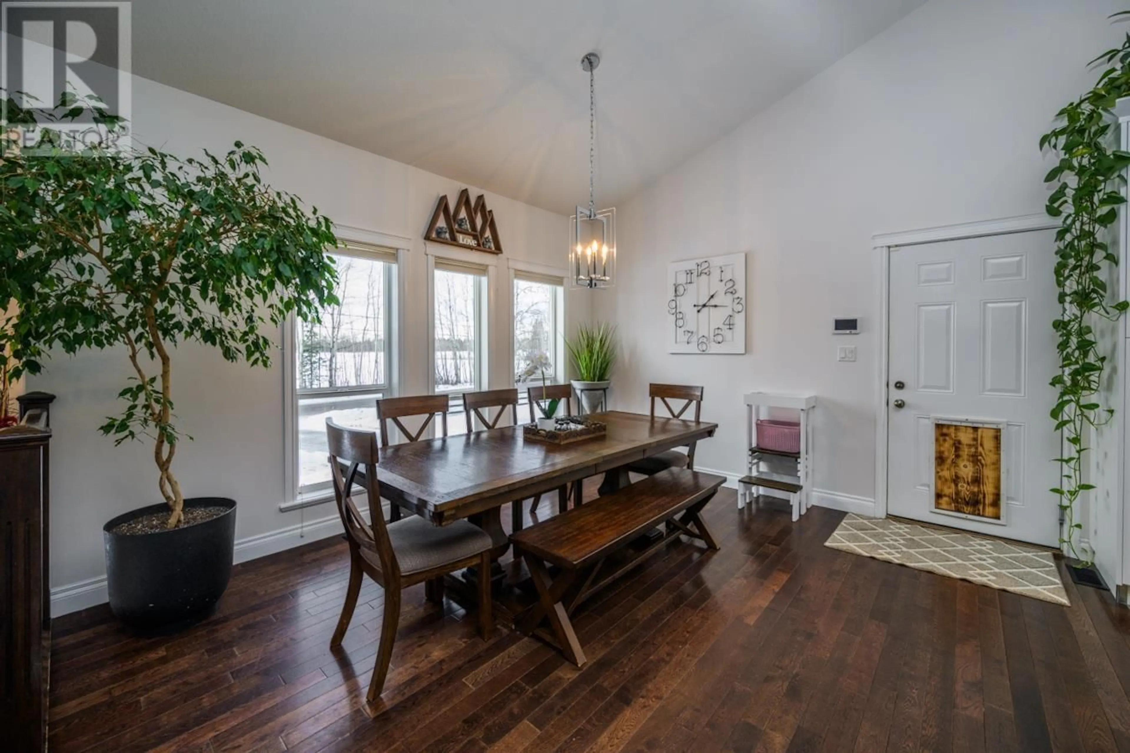 Dining room, wood/laminate floor for 11170 WEST BEAVERLEY ROAD, Prince George British Columbia V2N5A7