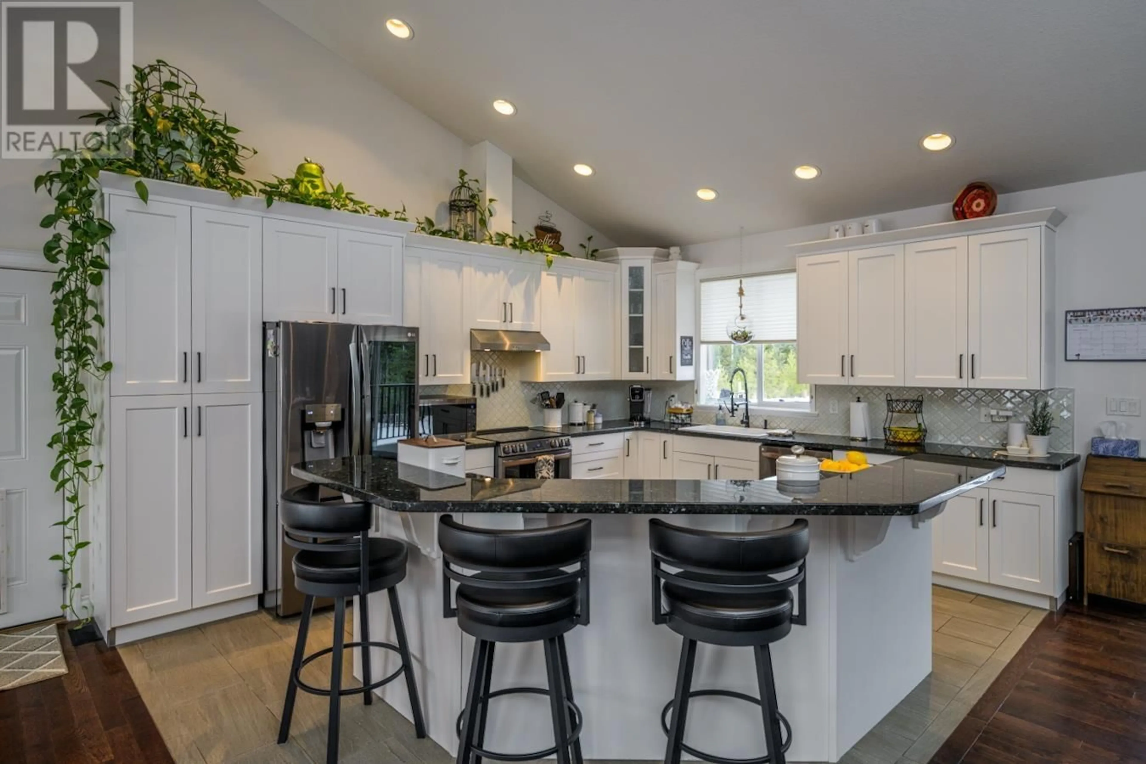 Contemporary kitchen, ceramic/tile floor for 11170 WEST BEAVERLEY ROAD, Prince George British Columbia V2N5A7