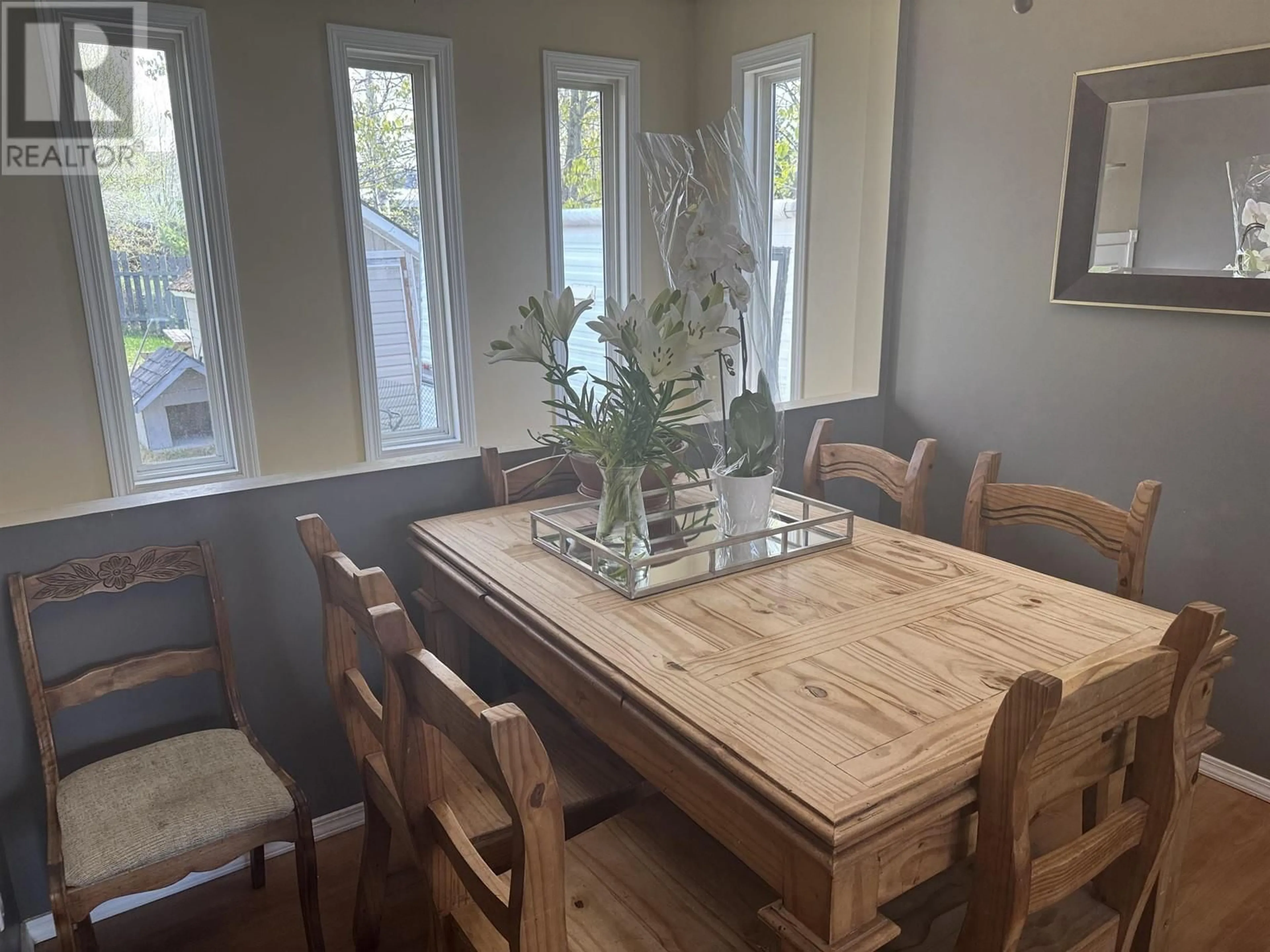 Dining room, wood/laminate floor for 12 RALSTON DRIVE, Mackenzie British Columbia V0J2C0