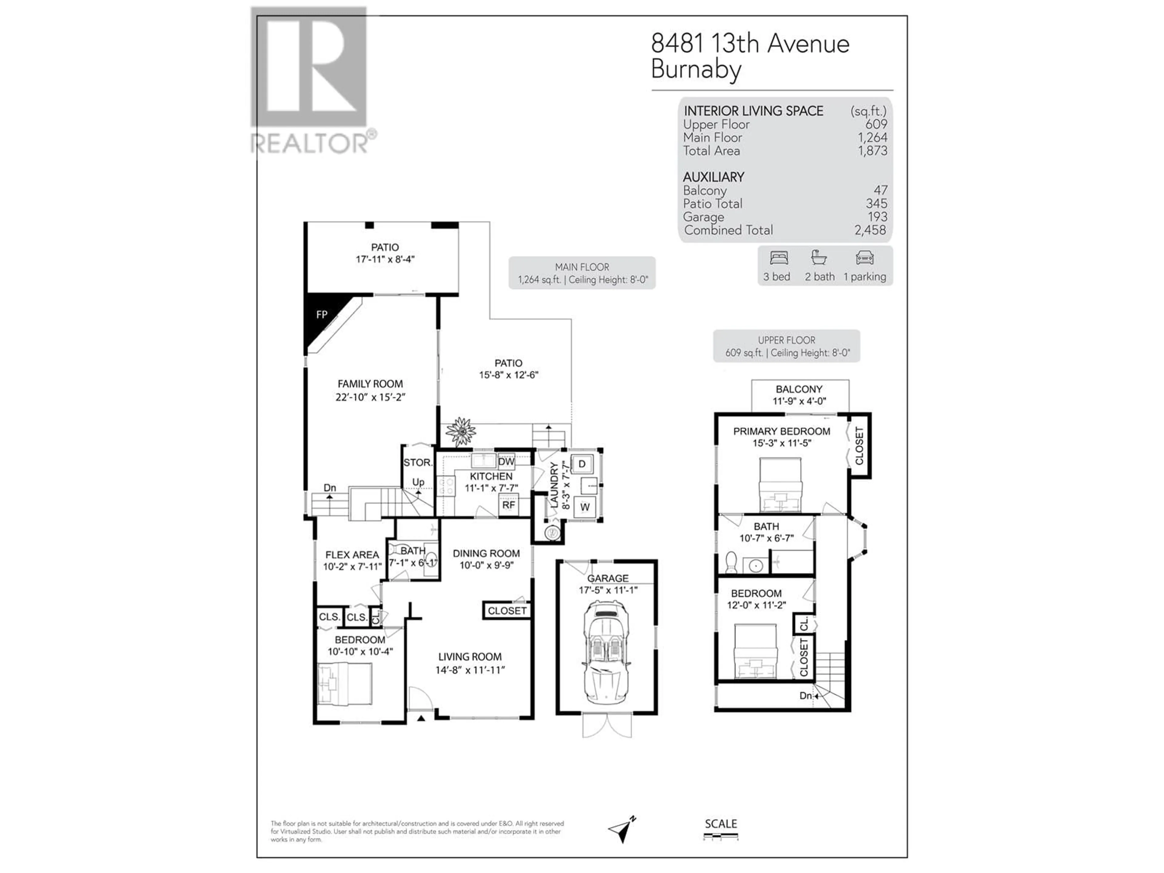 Floor plan for 8481 13TH AVENUE, Burnaby British Columbia V3N2H1