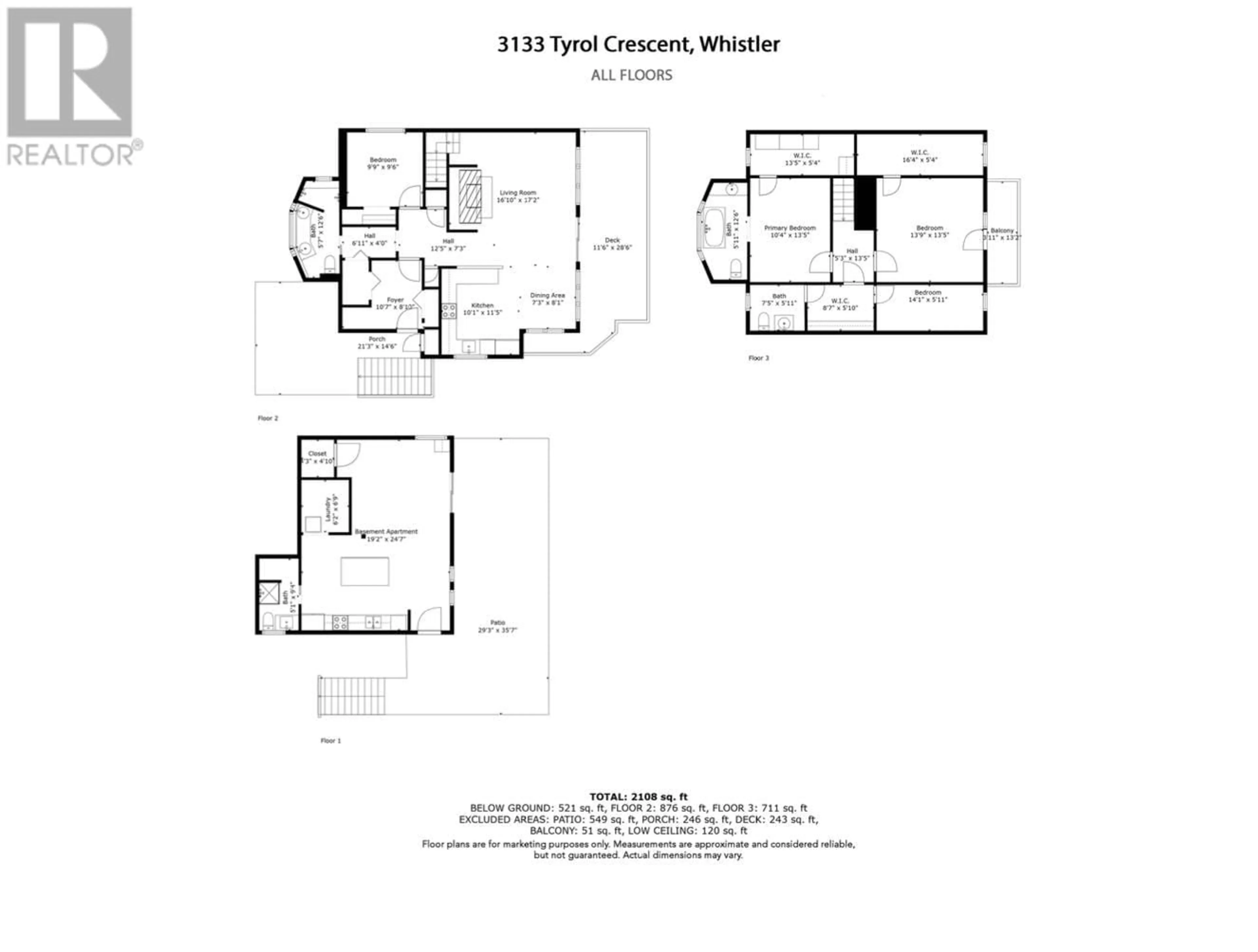 Floor plan for 3133 TYROL CRESCENT, Whistler British Columbia V8E0B8