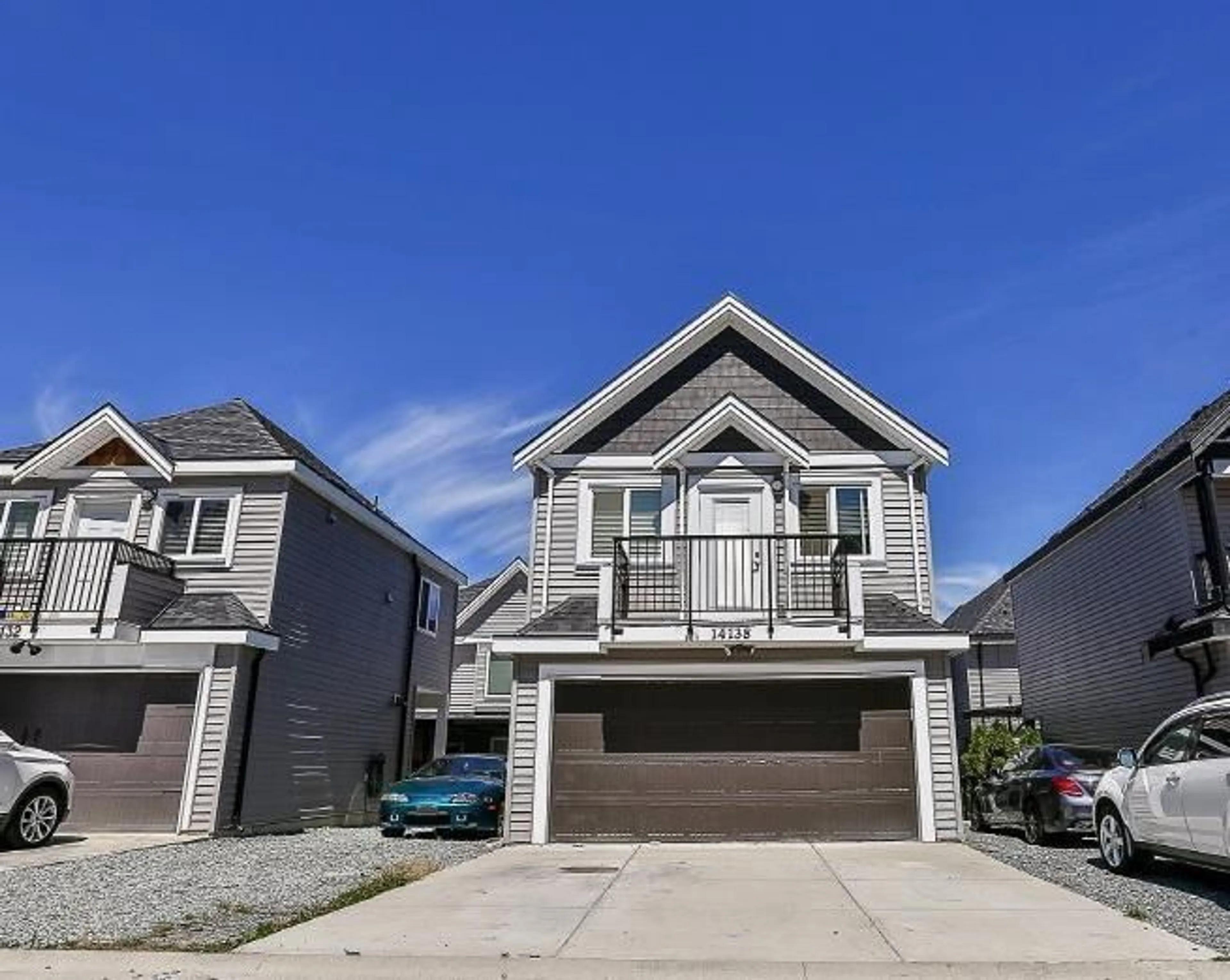 Home with vinyl exterior material, street for 14138 60A, Surrey British Columbia V3X0G1