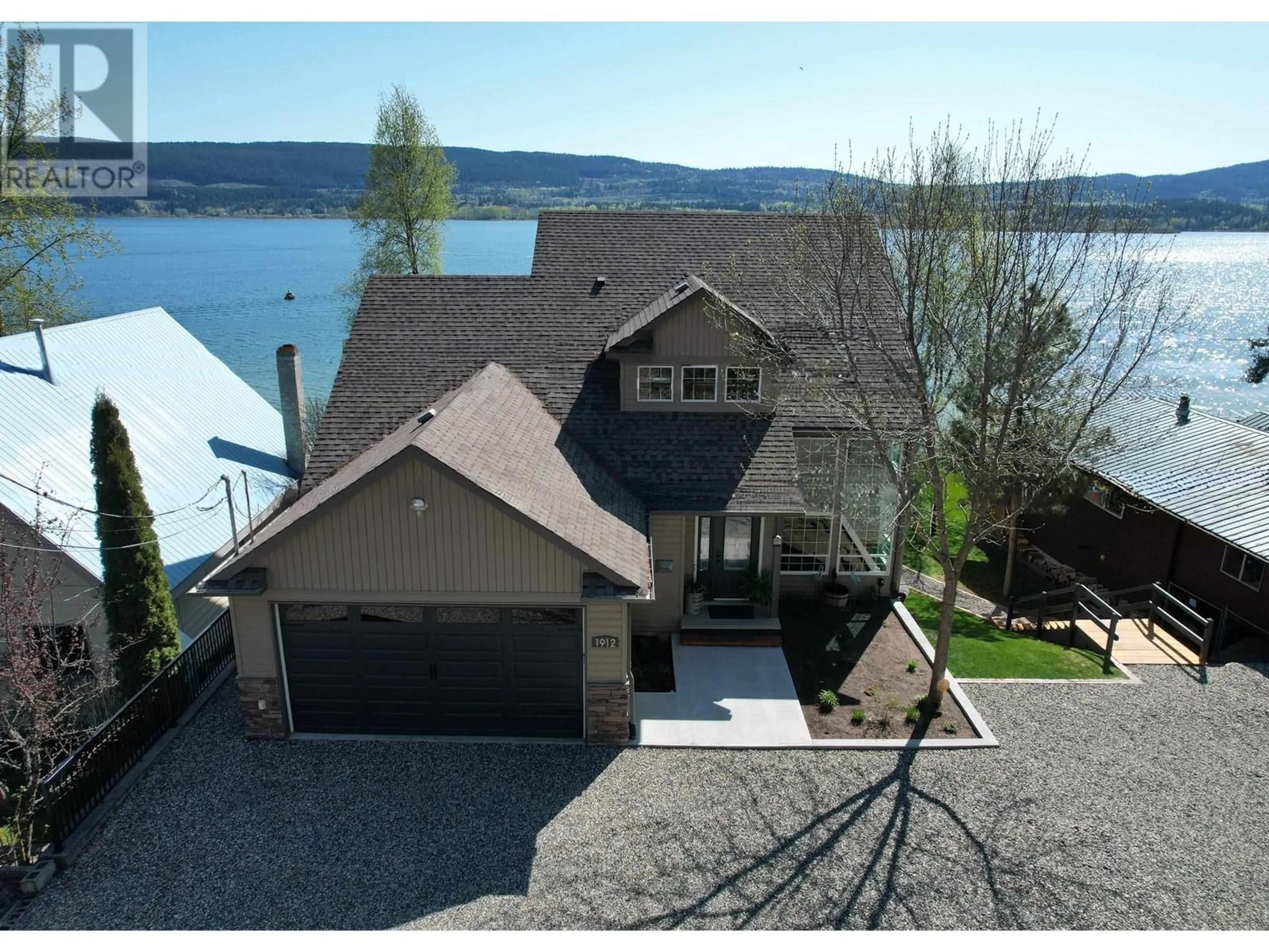 A pic from outside/outdoor area/front of a property/back of a property/a pic from drone, water/lake/river/ocean view for 1912 CRYSTAL STREET, Quesnel British Columbia V2J4R8