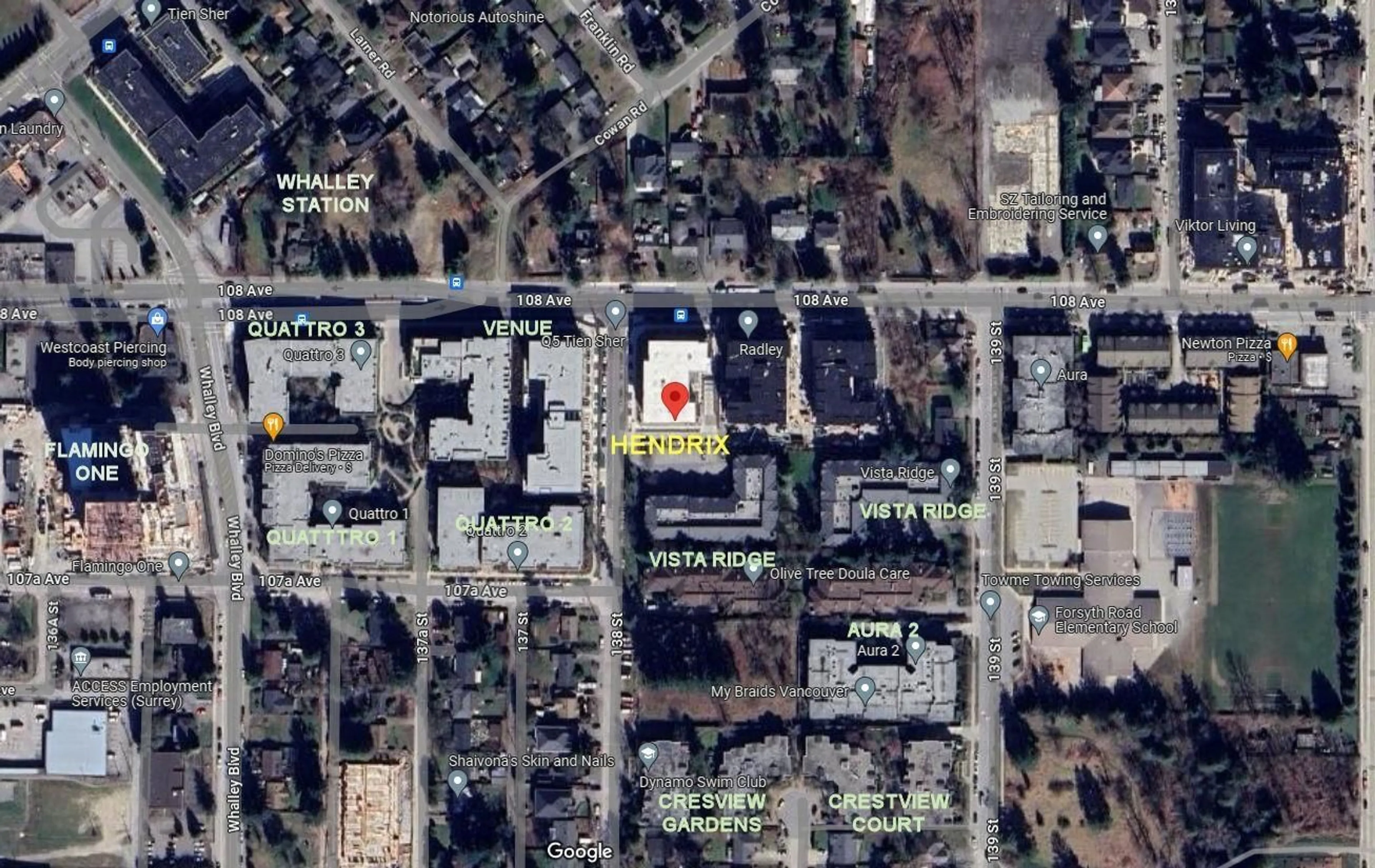 Picture of a map for 405 - 10778 138, Surrey British Columbia V3T5T2
