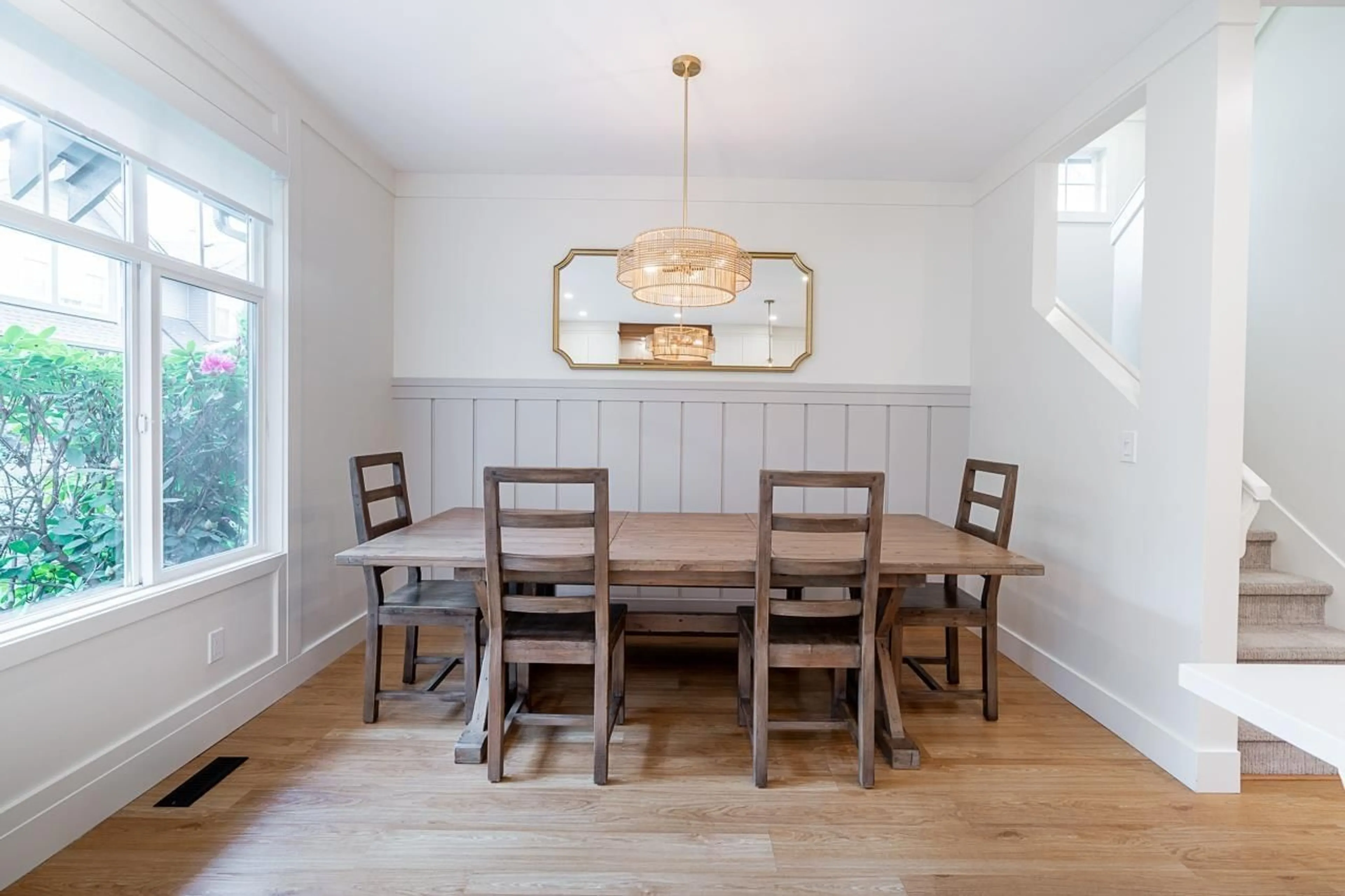 Dining room, wood/laminate floor for 60 - 6050 166, Surrey British Columbia V3S0X2
