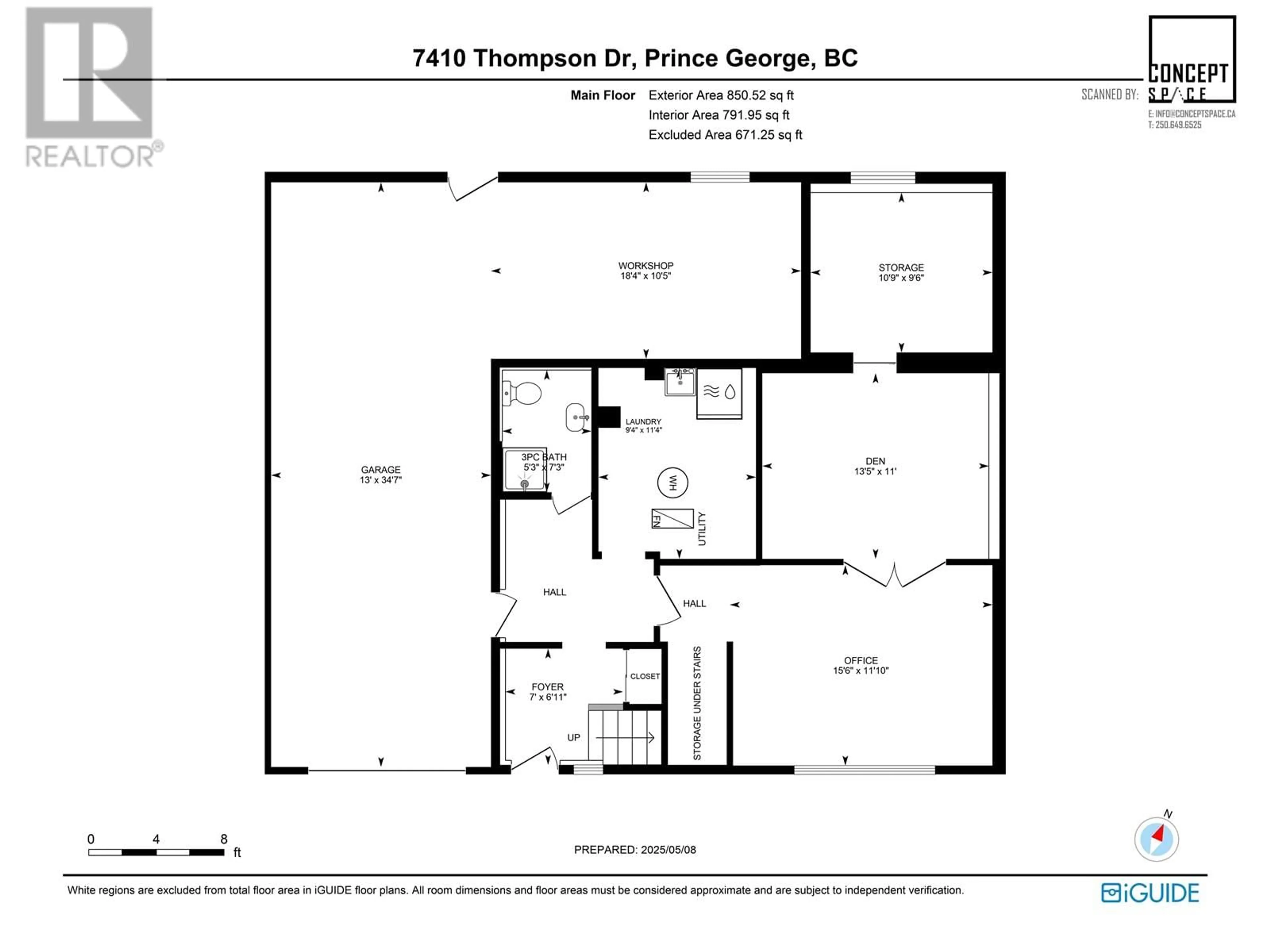 Floor plan for 7410 THOMPSON DRIVE, Prince George British Columbia V2N5N5