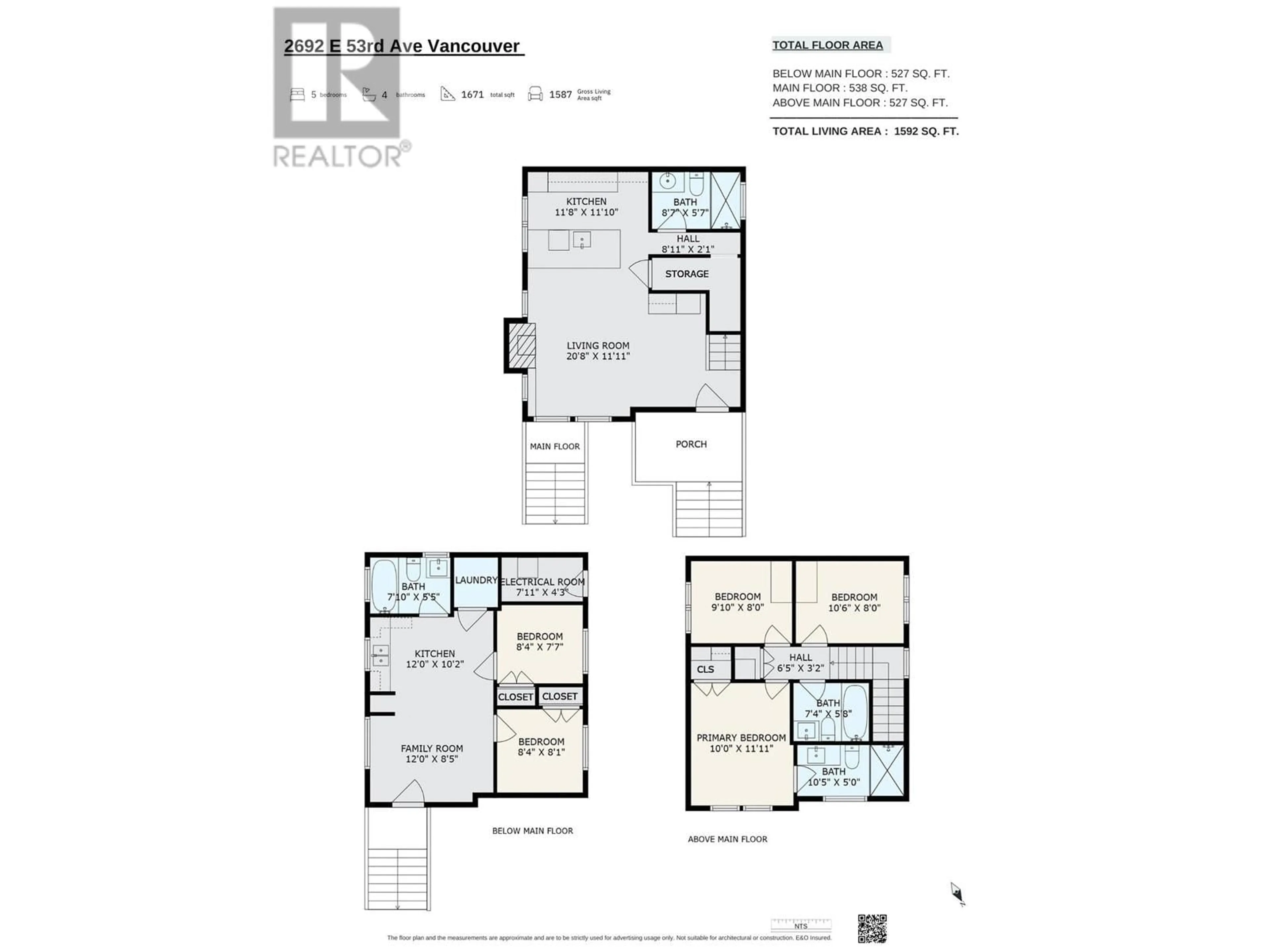 Floor plan for 2692 53RD AVENUE, Vancouver British Columbia V5S2R9