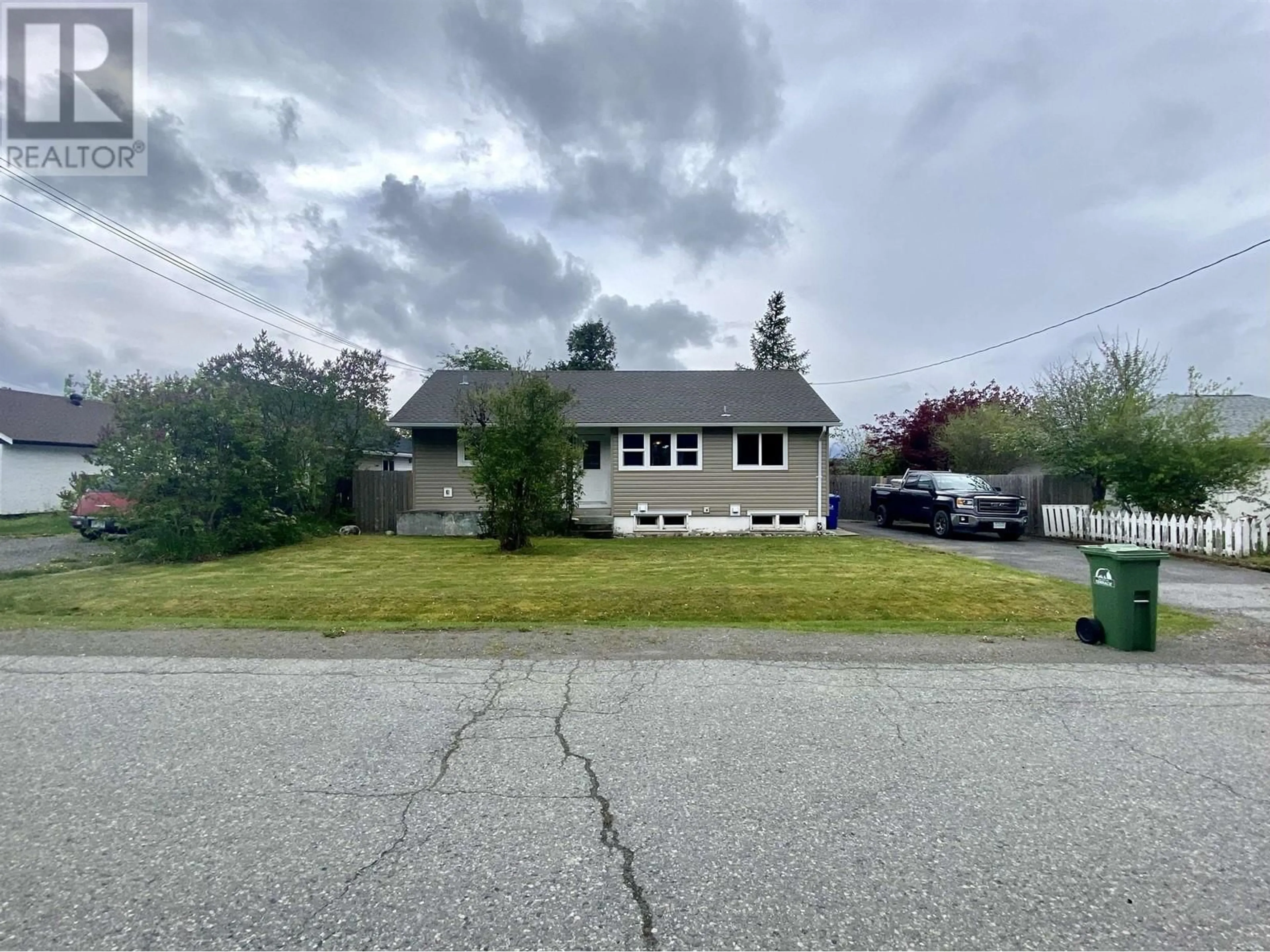 A pic from outside/outdoor area/front of a property/back of a property/a pic from drone, street for 4441 LAZELLE AVENUE, Terrace British Columbia V8G1R9