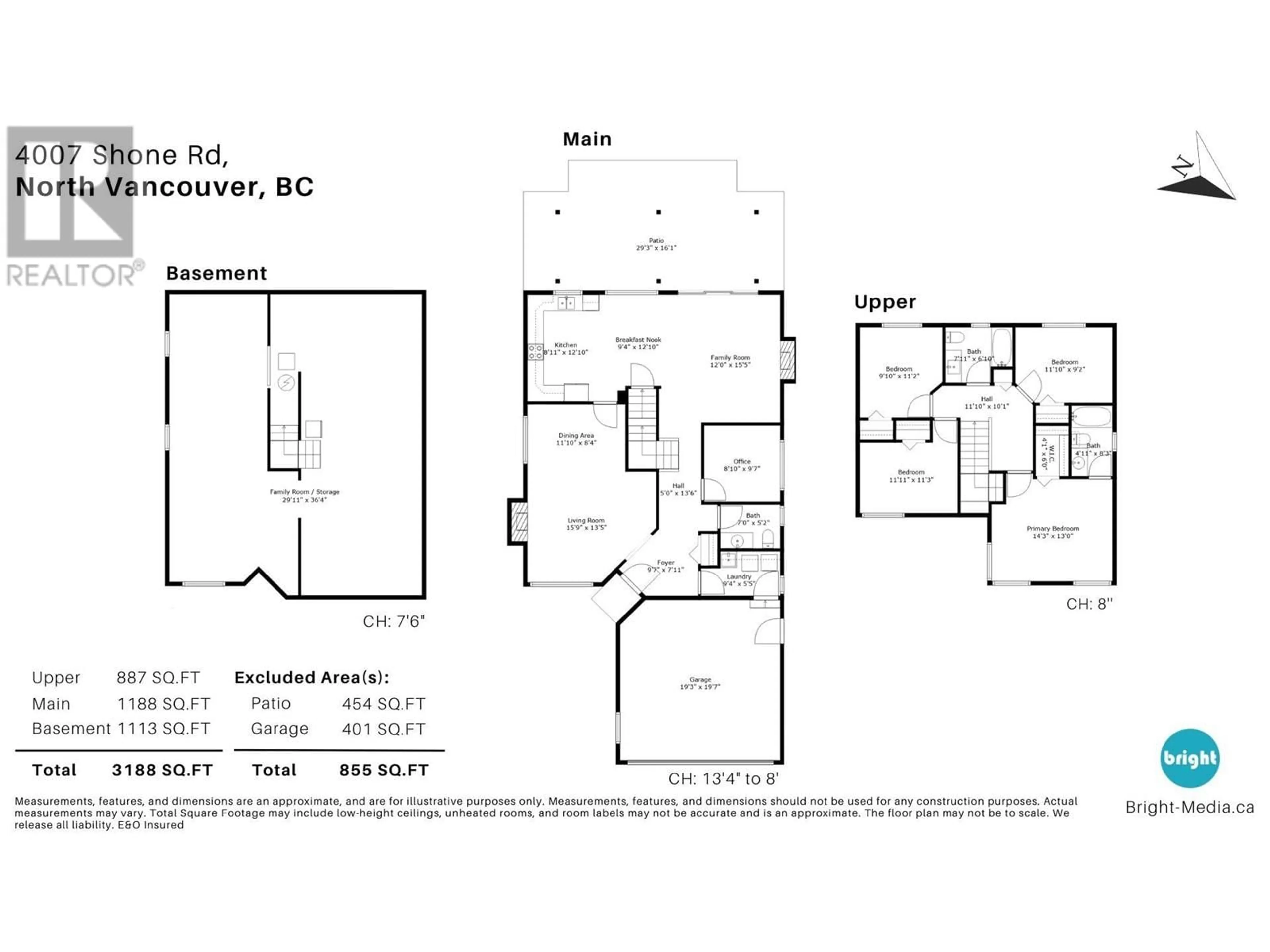 Floor plan for 4007 SHONE ROAD, North Vancouver British Columbia V7G2N2