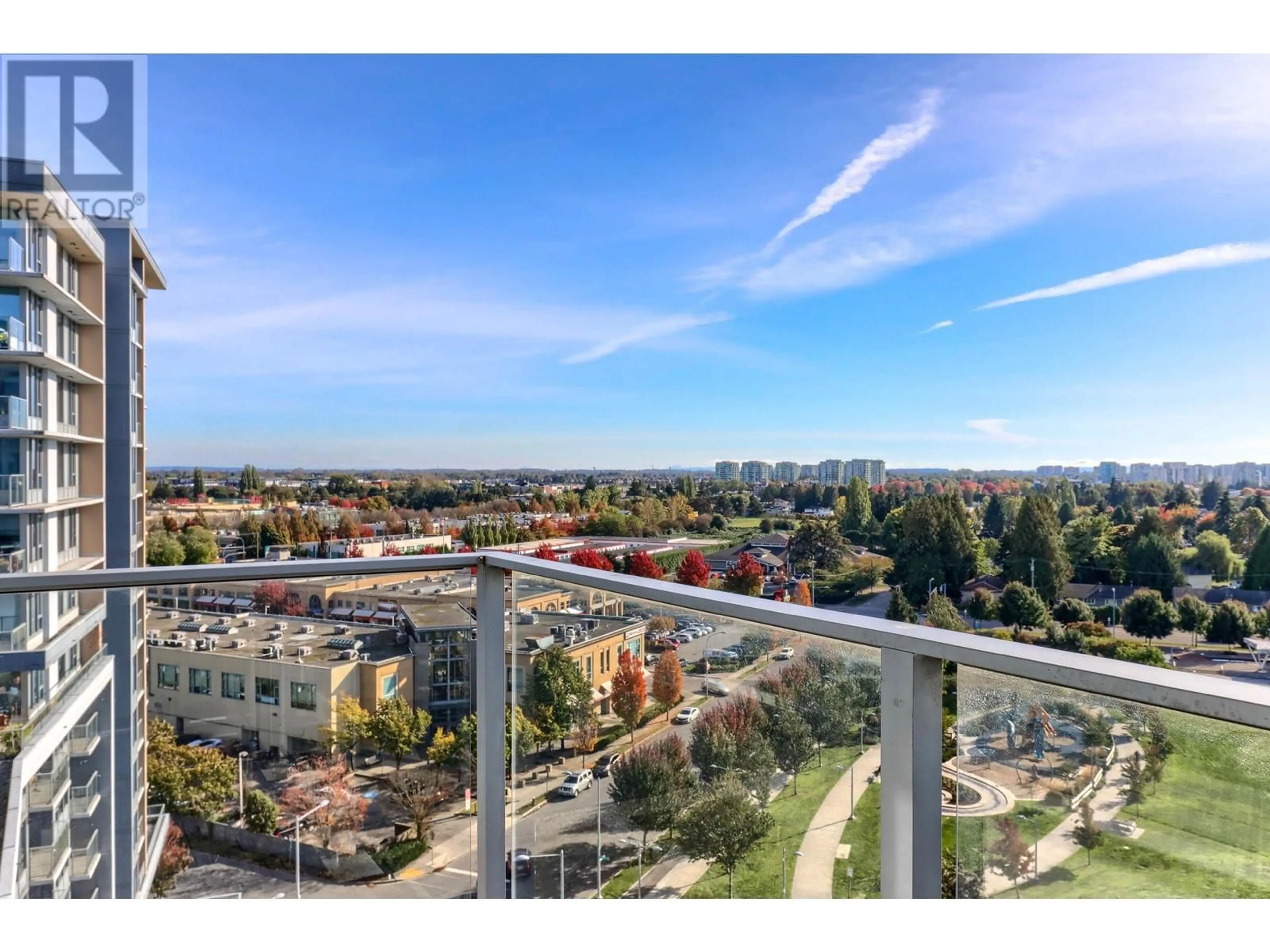 A pic from outside/outdoor area/front of a property/back of a property/a pic from drone, city buildings view from balcony for 1505 - 8333 SWEET AVENUE, Richmond British Columbia V6X0P4
