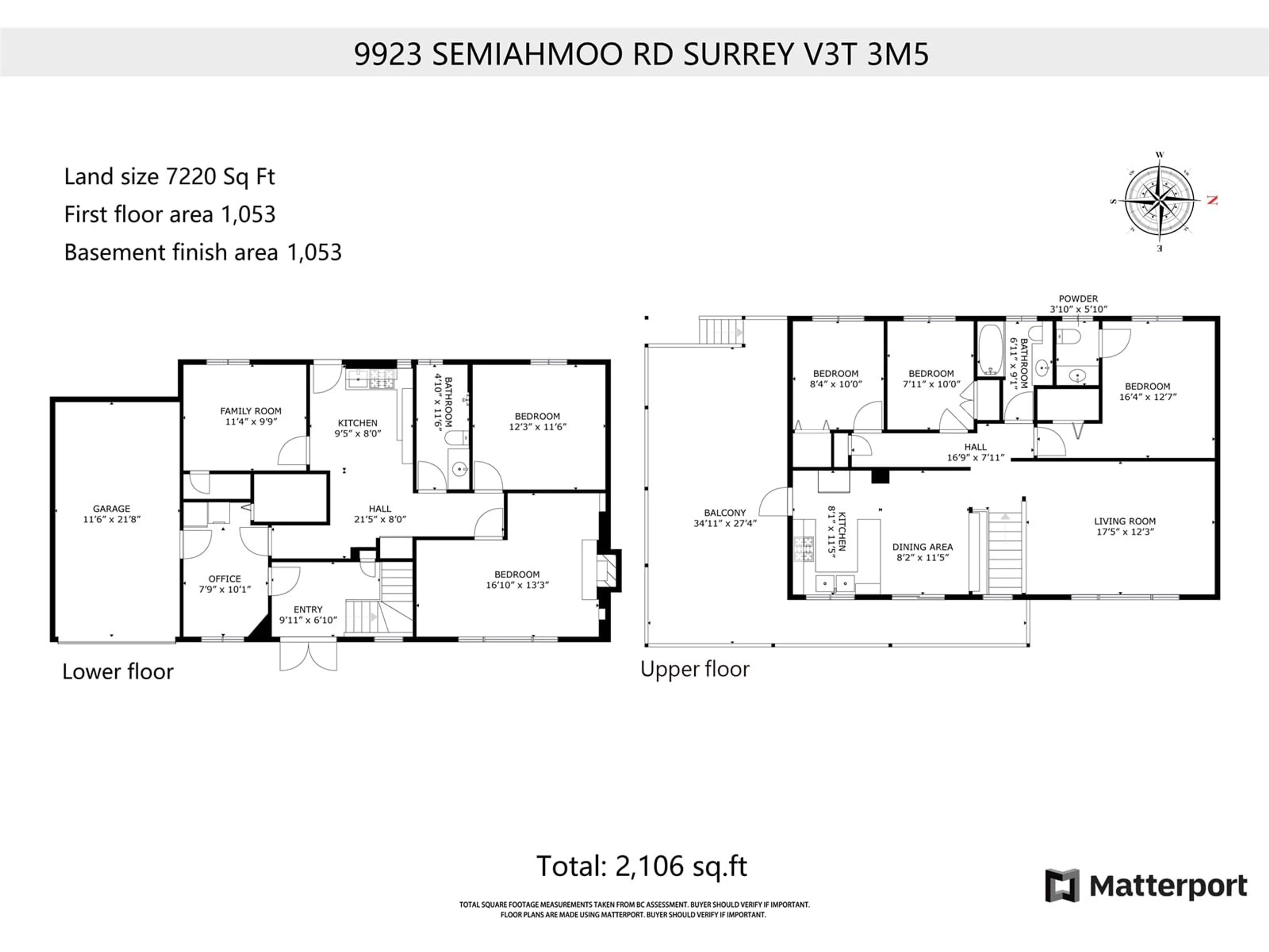 Floor plan for 9923 SEMIAHMOO, Surrey British Columbia V3T3M5