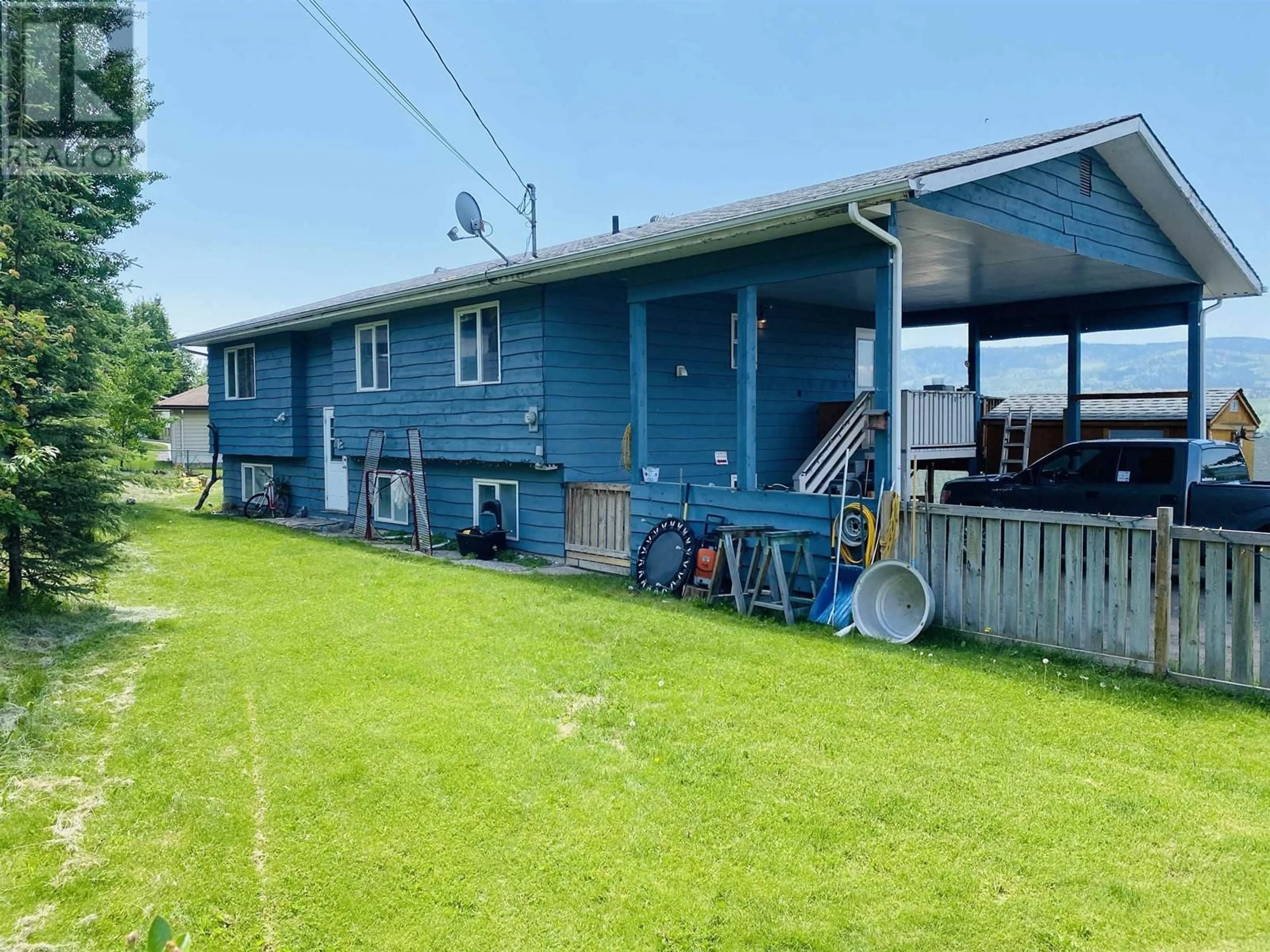 A pic from outside/outdoor area/front of a property/back of a property/a pic from drone, water/lake/river/ocean view for 110 5TH AVENUE, Burns Lake British Columbia V0J1E0