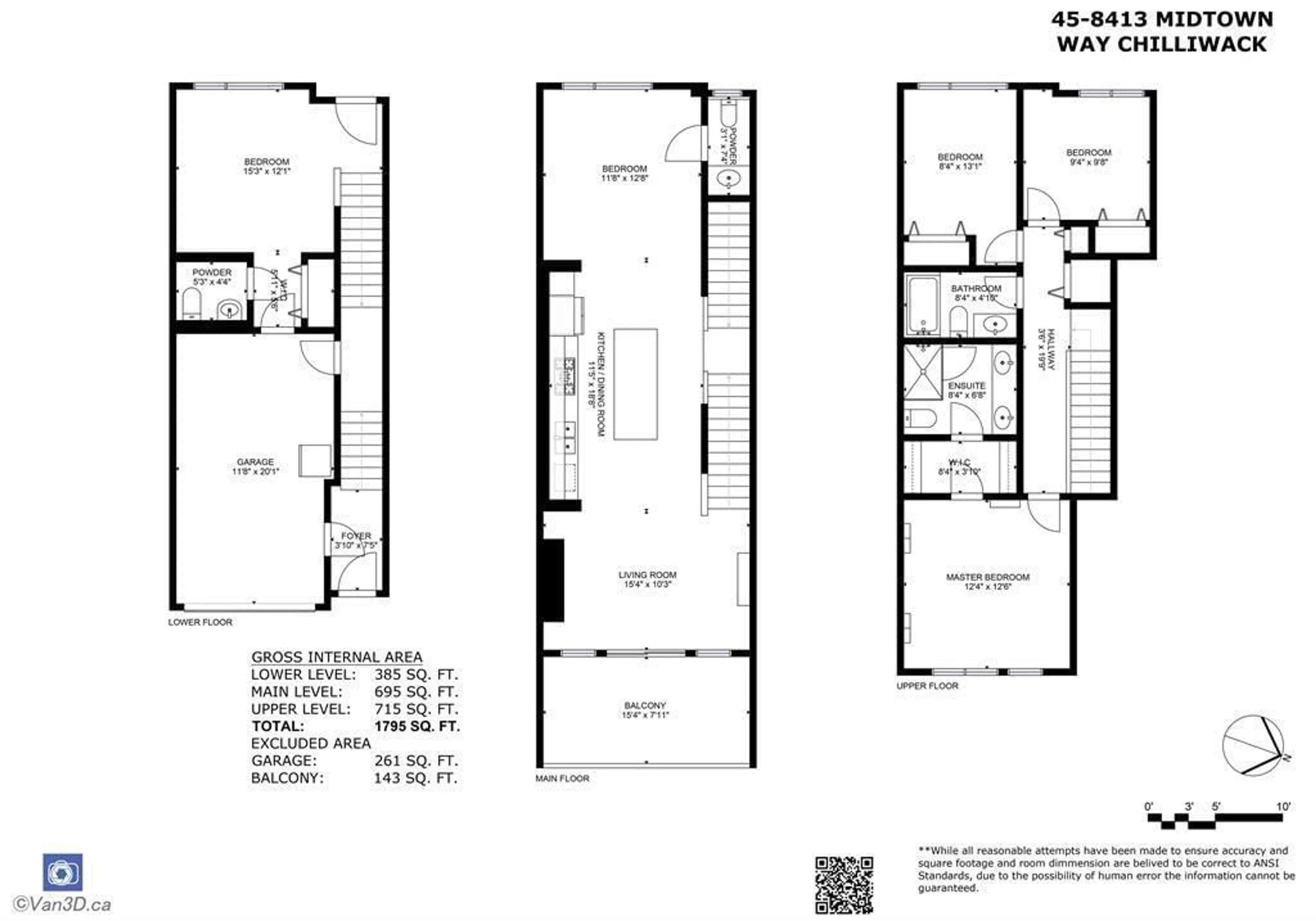 Floor plan for 45 - 8413 MIDTOWN WAY, Chilliwack British Columbia V2P0G7