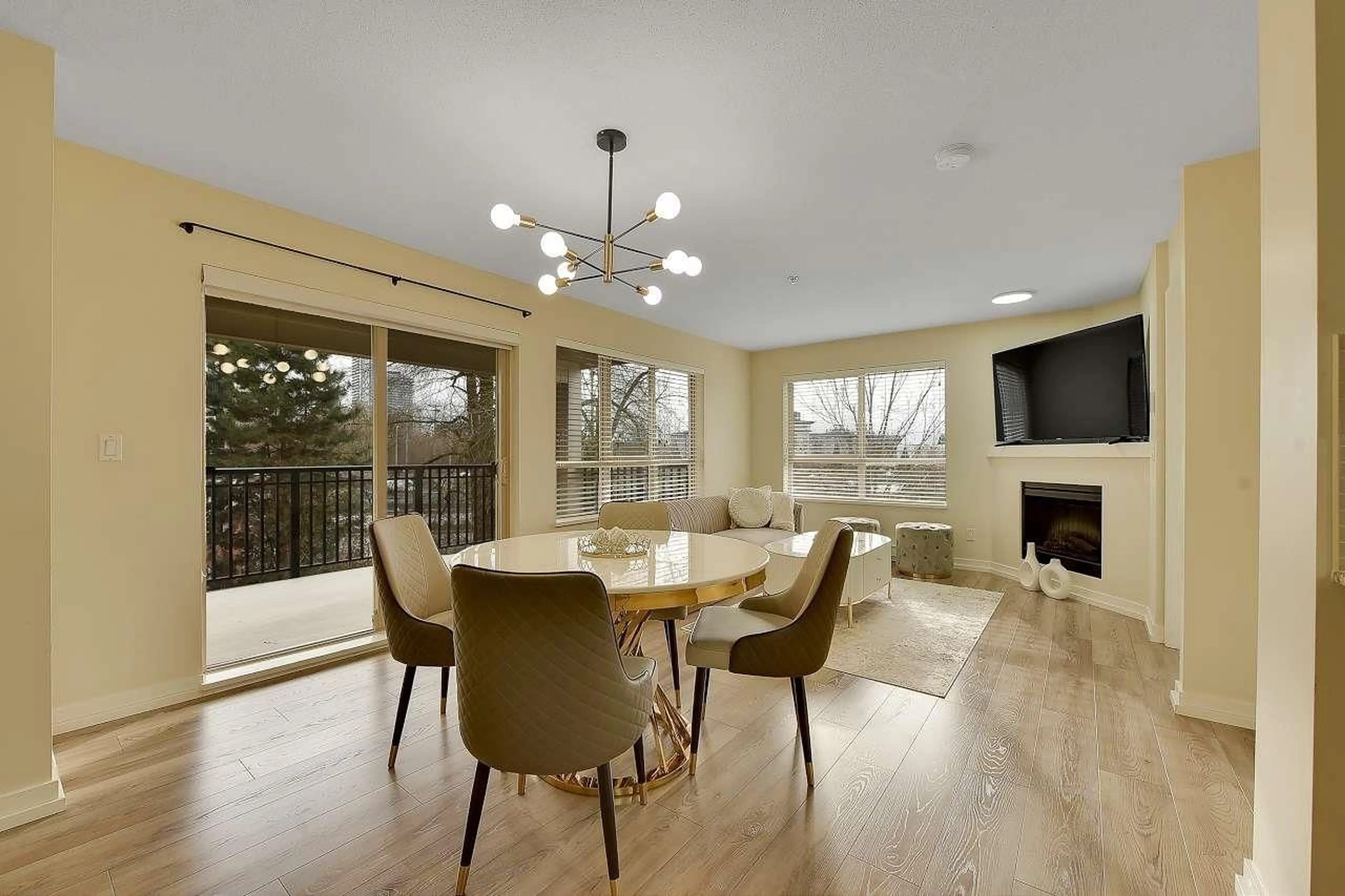Dining room, wood/laminate floor for C305 - 8929 202, Langley British Columbia V4A3V8