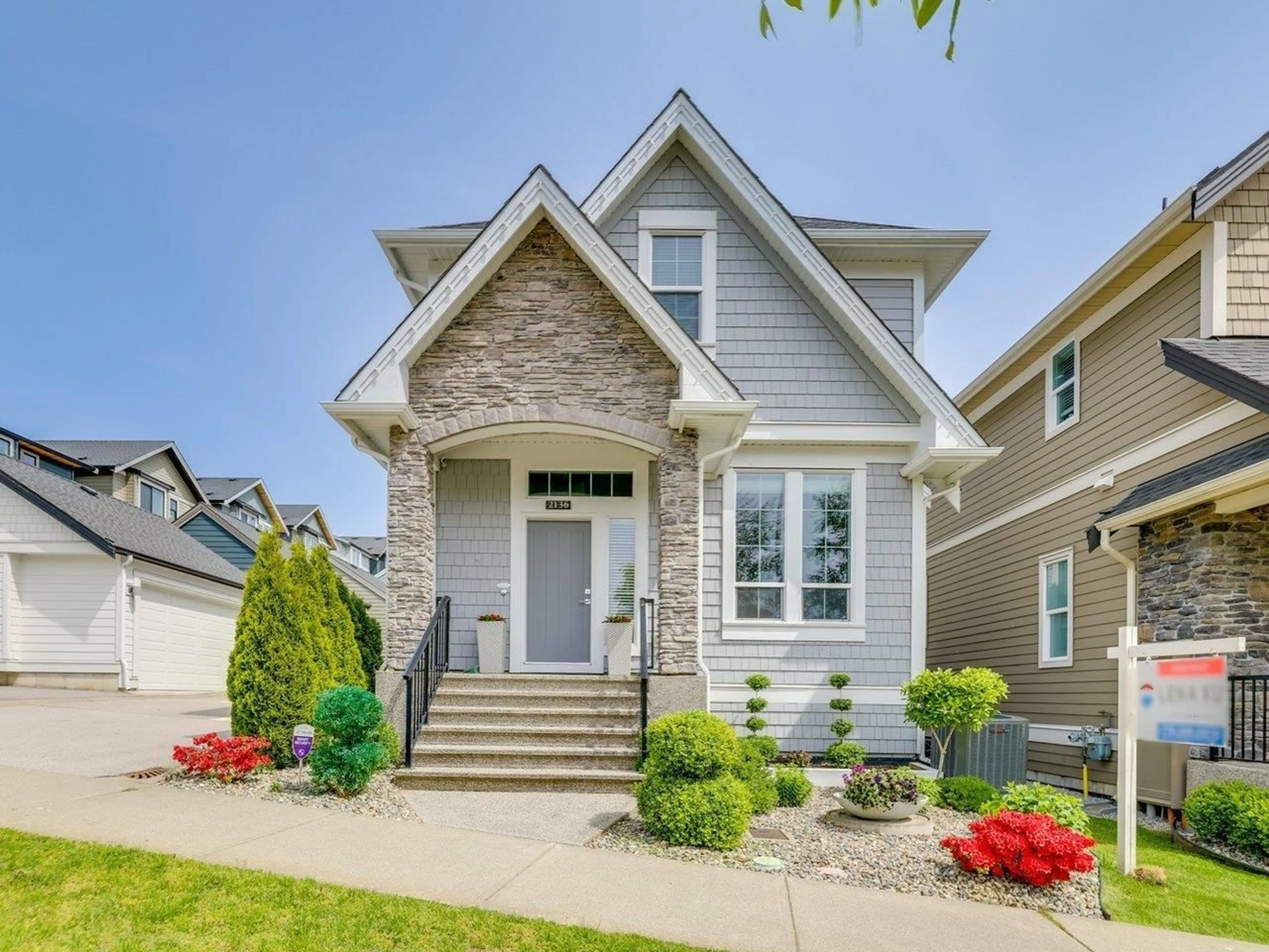 Home with vinyl exterior material, street for 2136 164A, Surrey British Columbia V3Z0V5