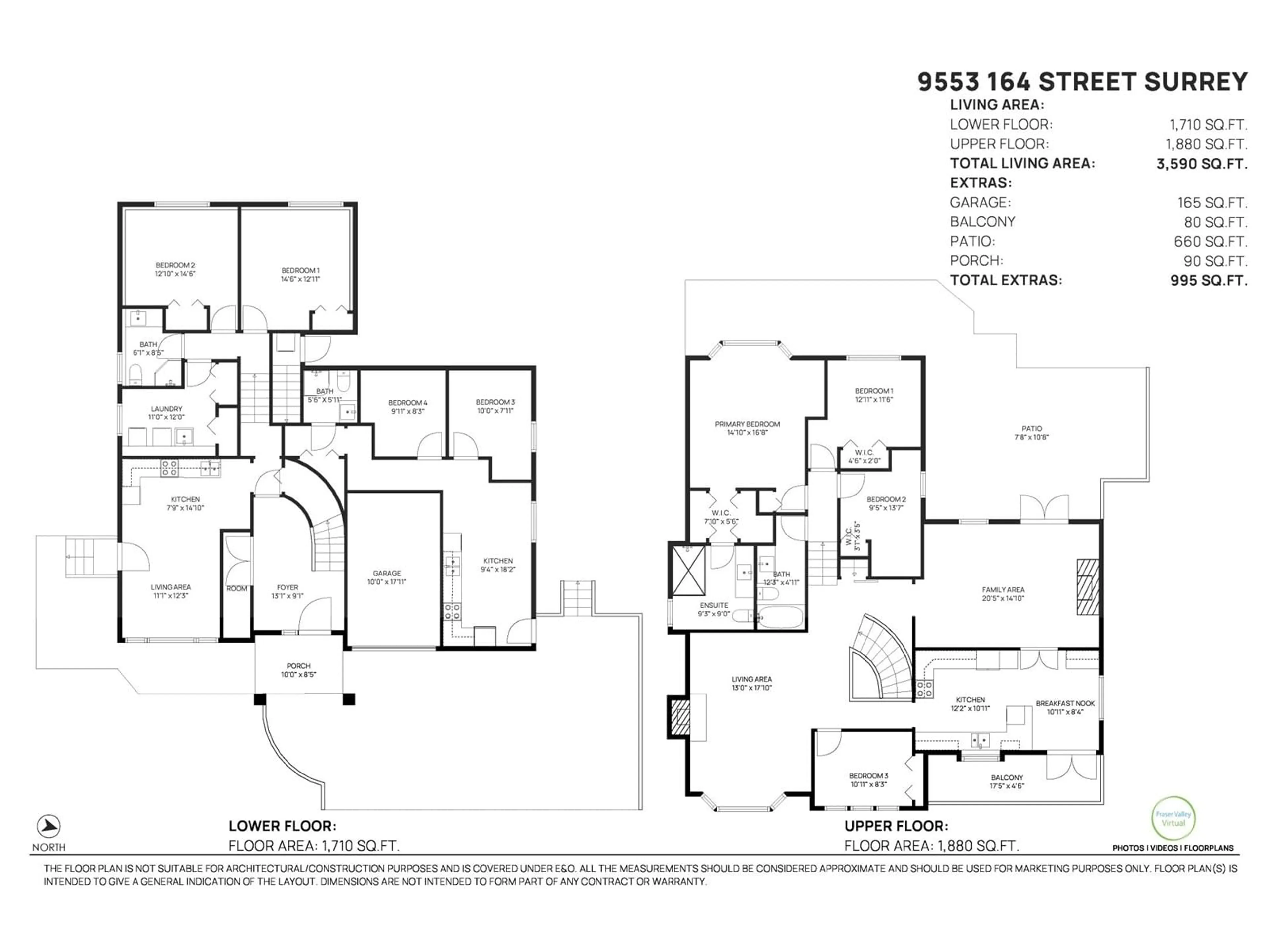 Floor plan for 9553 164 STREET, Surrey British Columbia V4N2C2