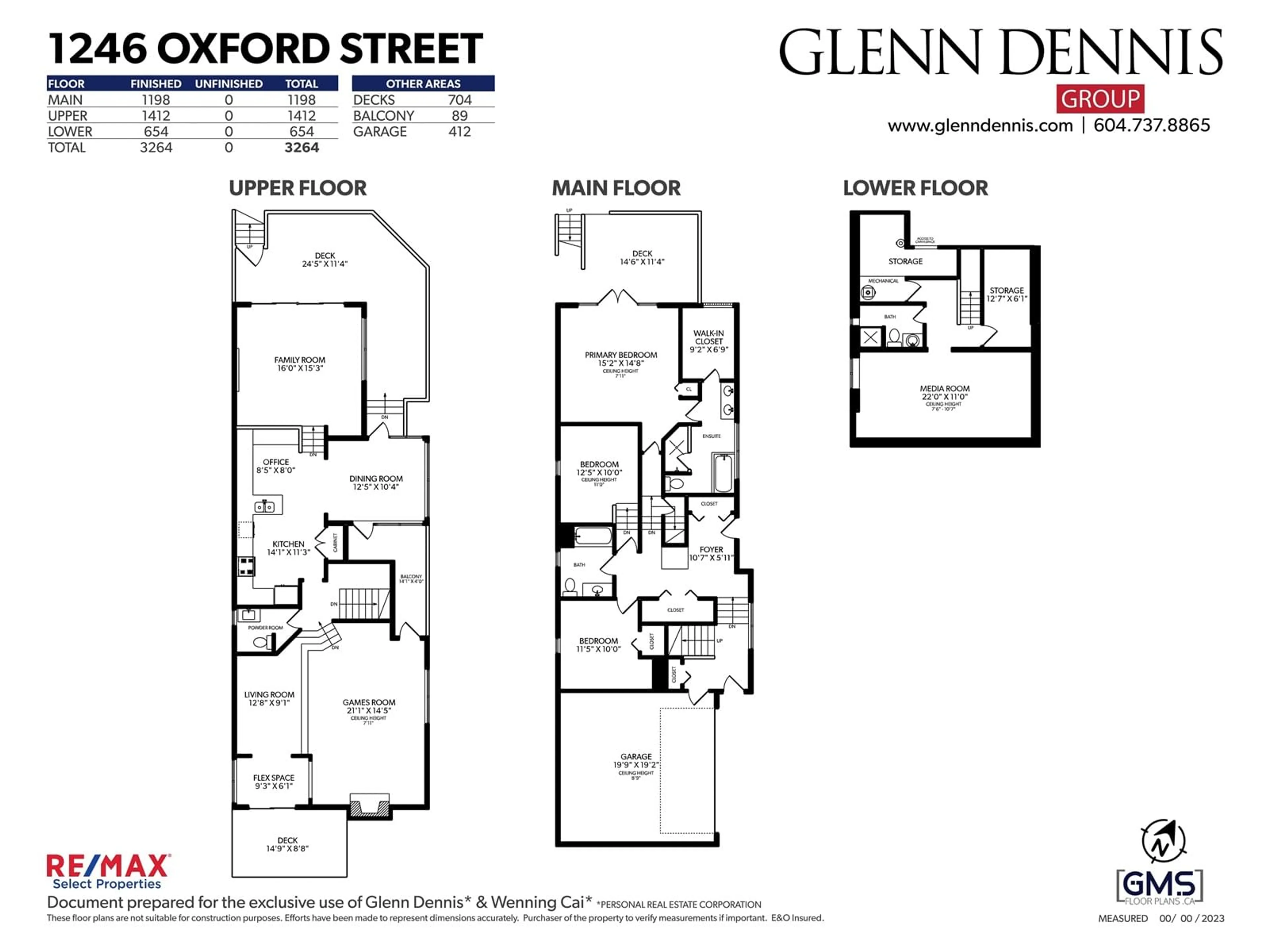 Floor plan for 1246 OXFORD, White Rock British Columbia V4B5G8