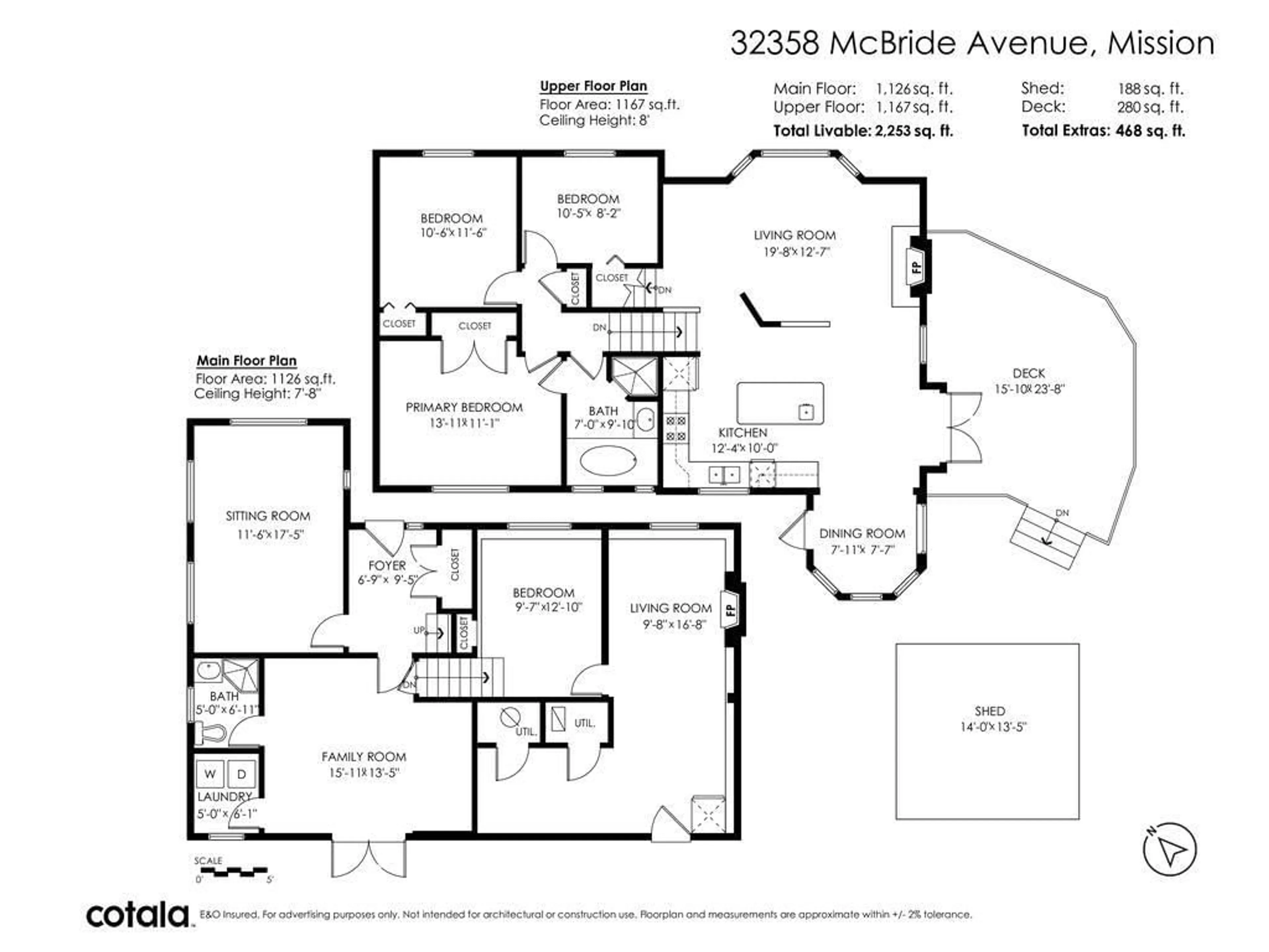 Floor plan for 32358 MCBRIDE, Mission British Columbia V2V6A2