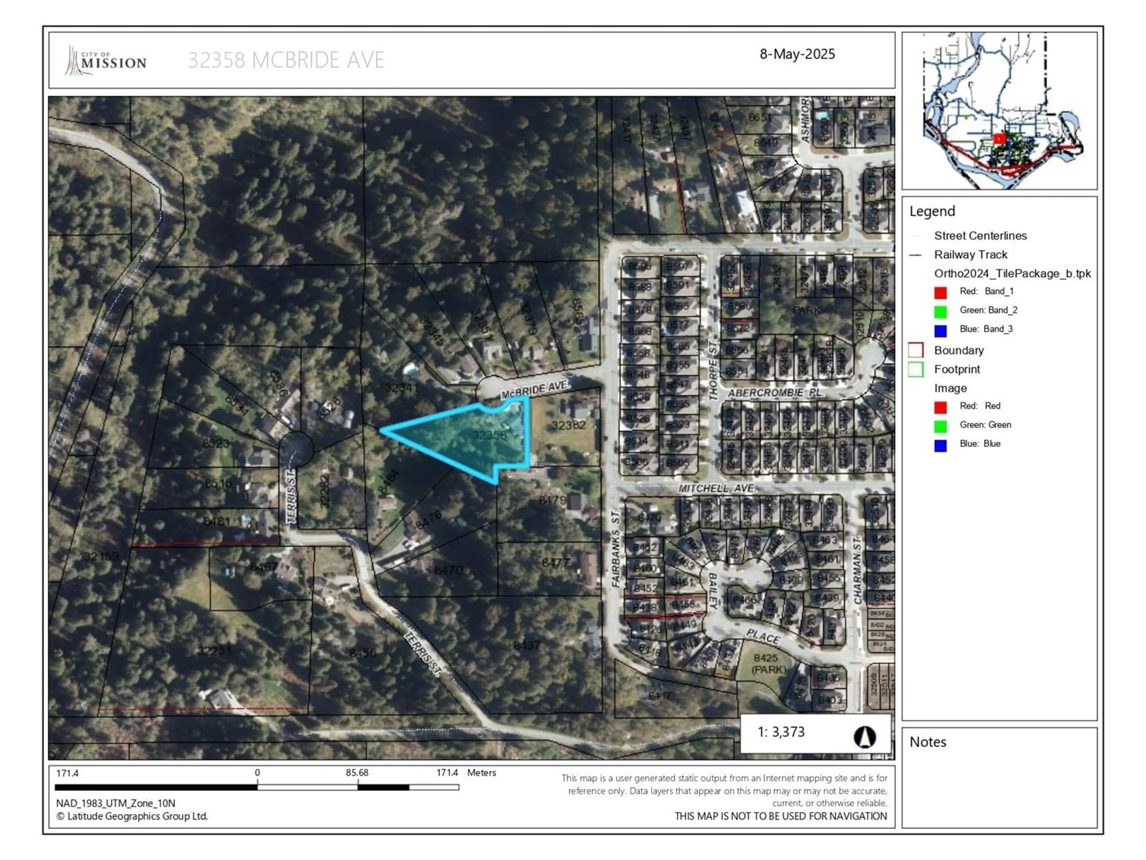 Picture of a map for 32358 MCBRIDE, Mission British Columbia V2V6A2