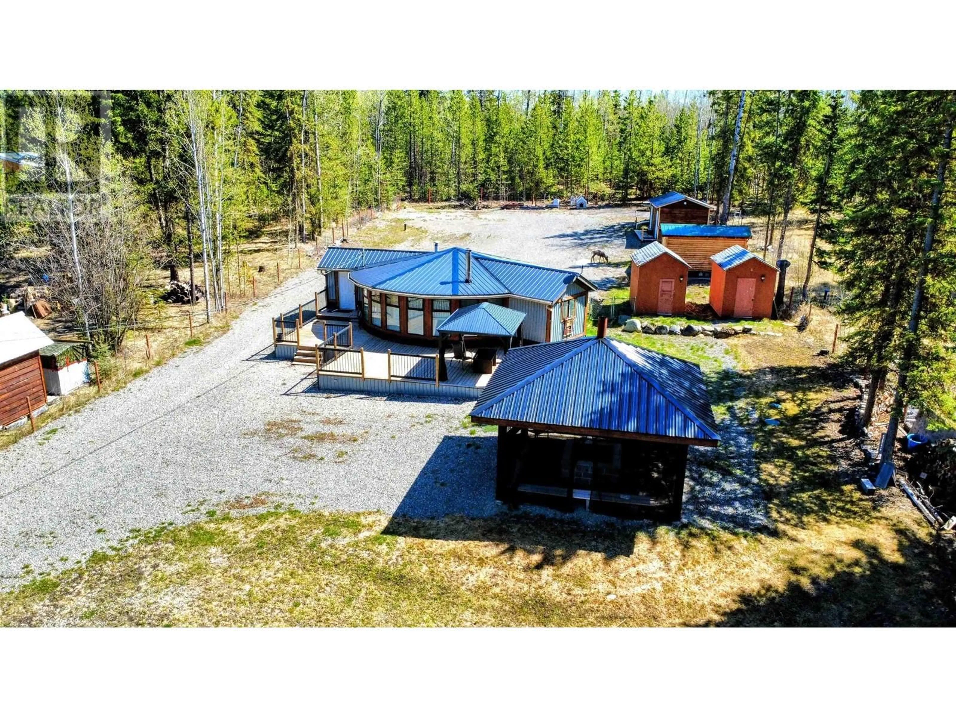 A pic from outside/outdoor area/front of a property/back of a property/a pic from drone, mountain view for 772 GREEN LAKE S ROAD, Green Lake British Columbia V0K2K2