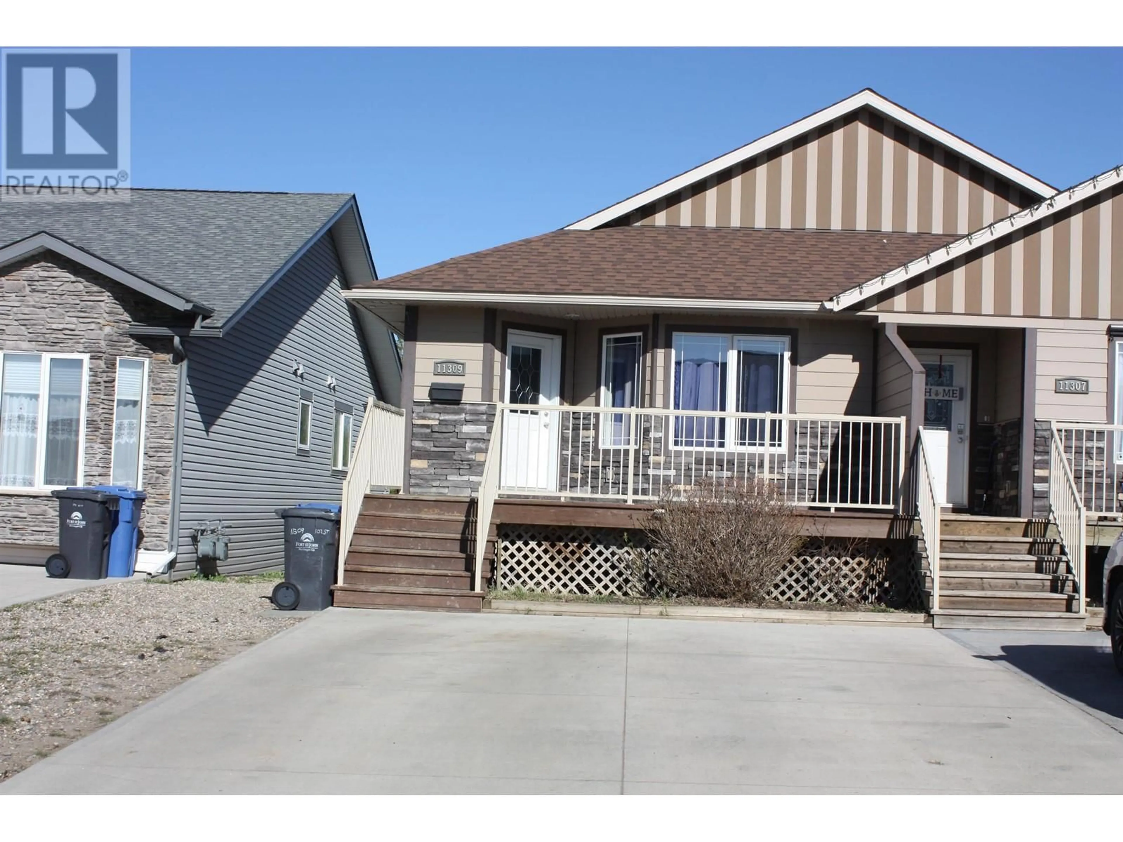 Home with vinyl exterior material, street for 11309 102 STREET, Fort St. John British Columbia V1J0J8