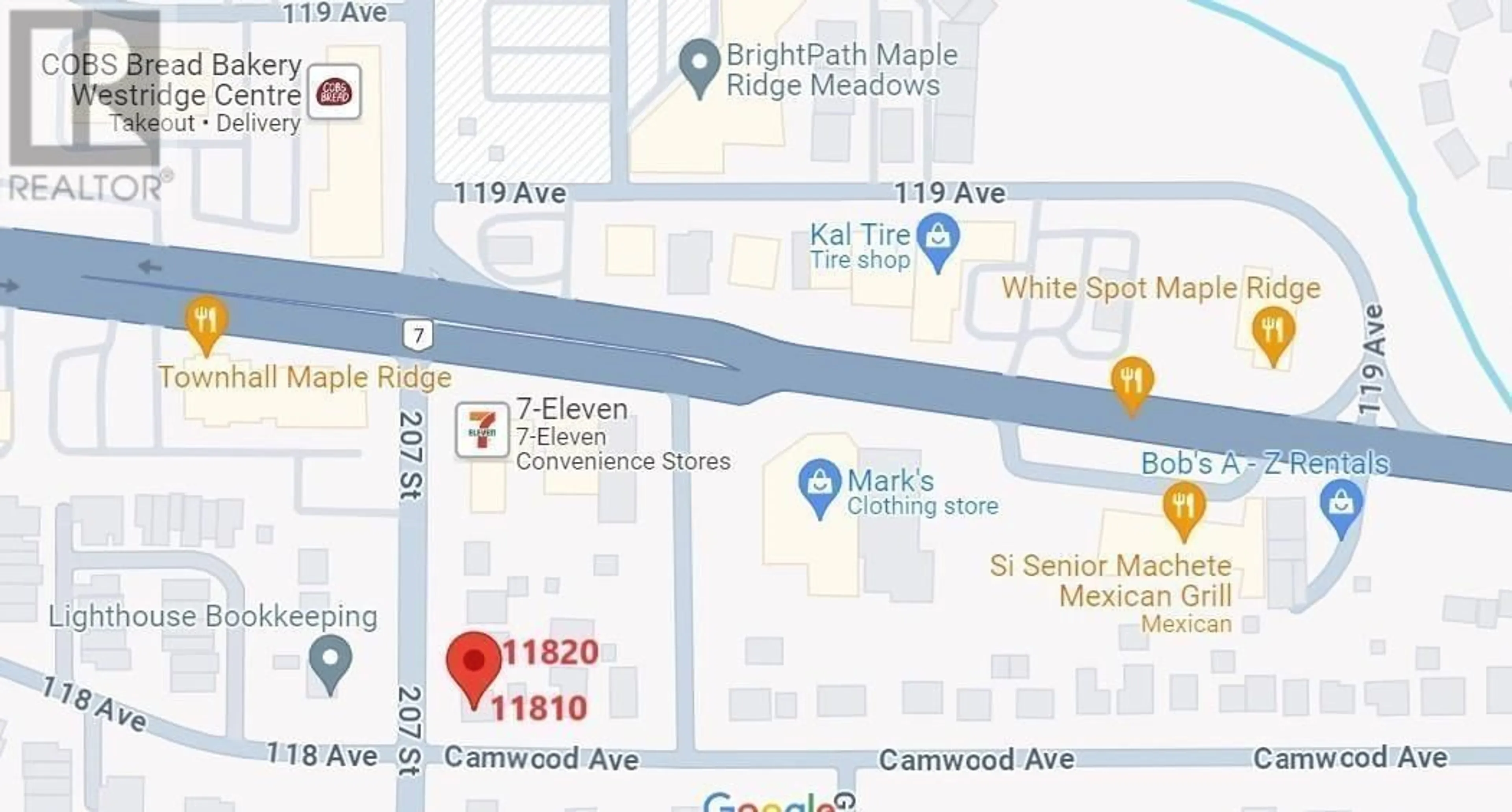 Picture of a map for 11810 207 STREET, Maple Ridge British Columbia V2X1X5