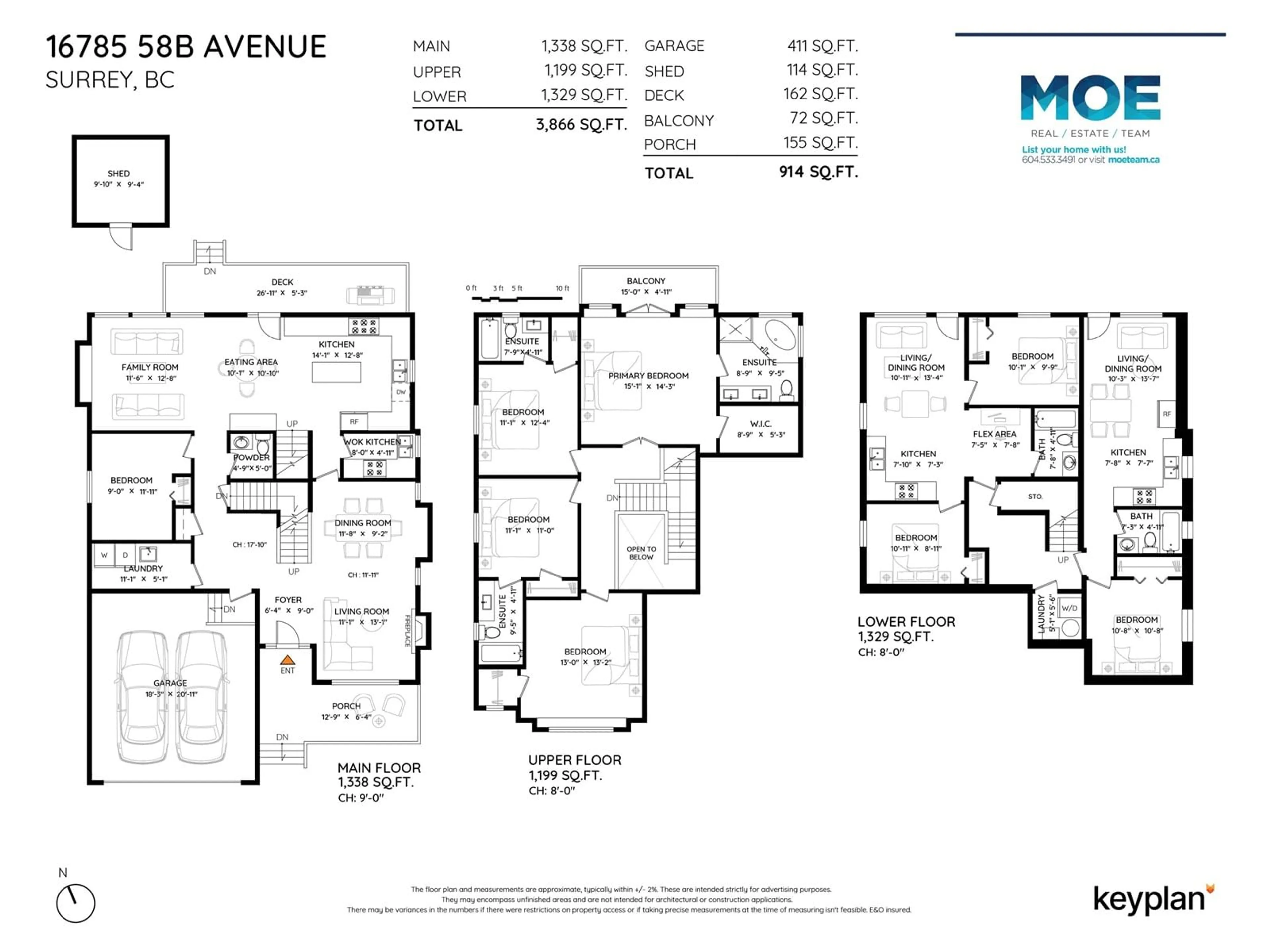 Floor plan for 16785 58B, Surrey British Columbia V3S2K3