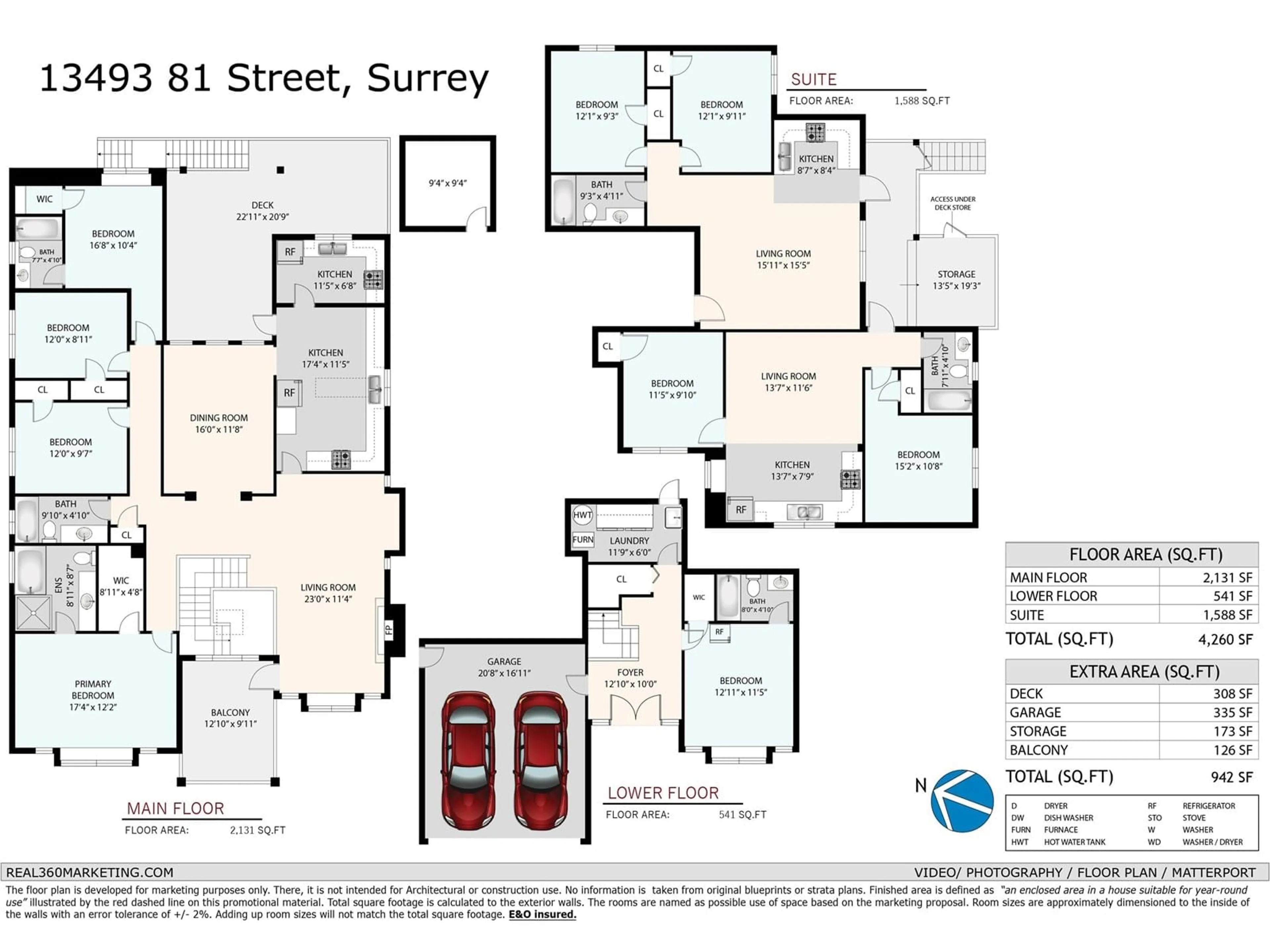 Floor plan for 13493 81, Surrey British Columbia V3W3C6