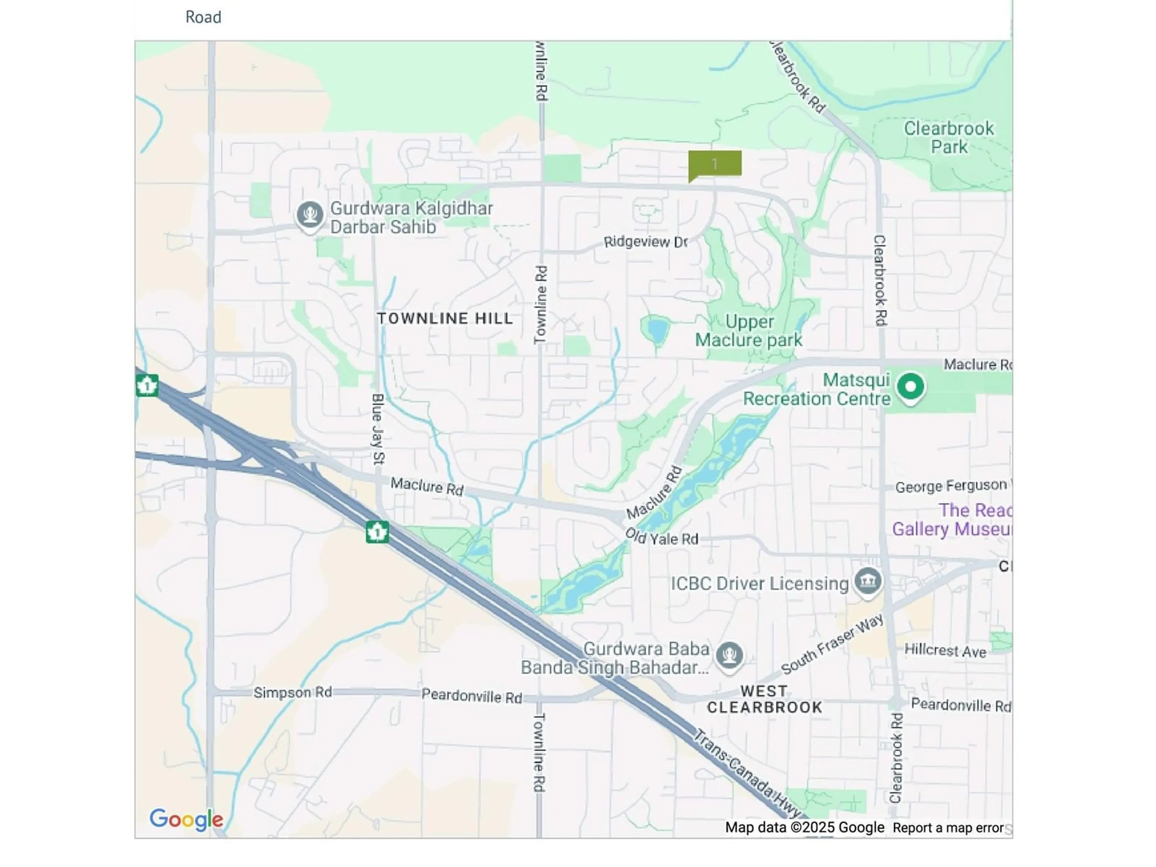 Picture of a map for 31551 BLUERIDGE, Abbotsford British Columbia V2T6S6