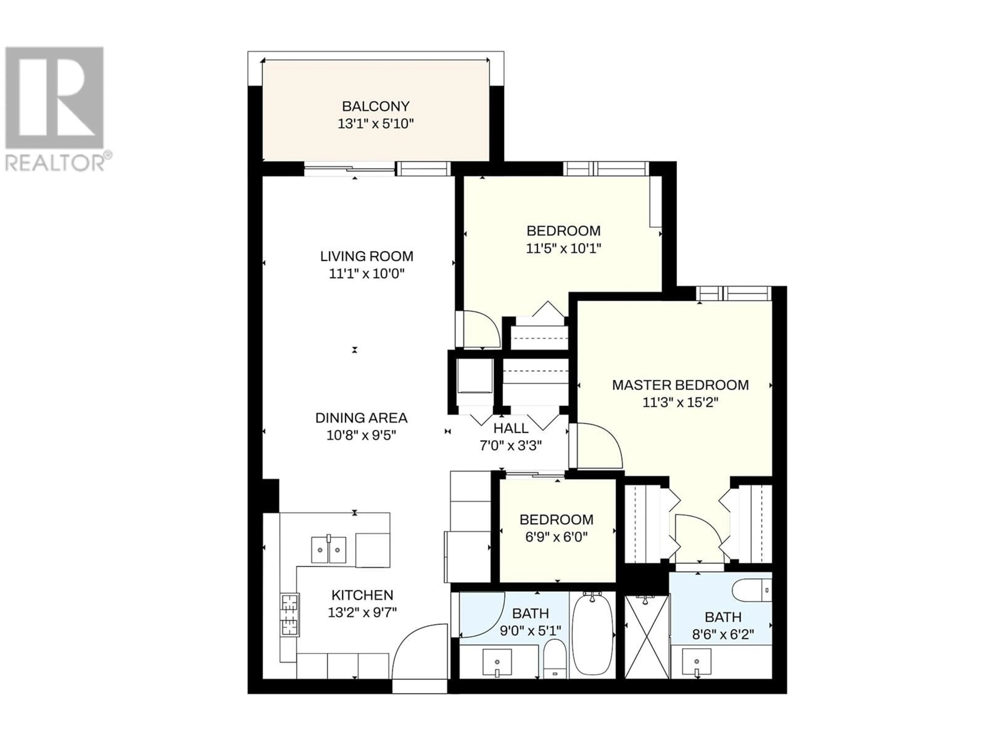 Floor plan for 206 - 3462 ROSS DRIVE, Vancouver British Columbia V6S0H6