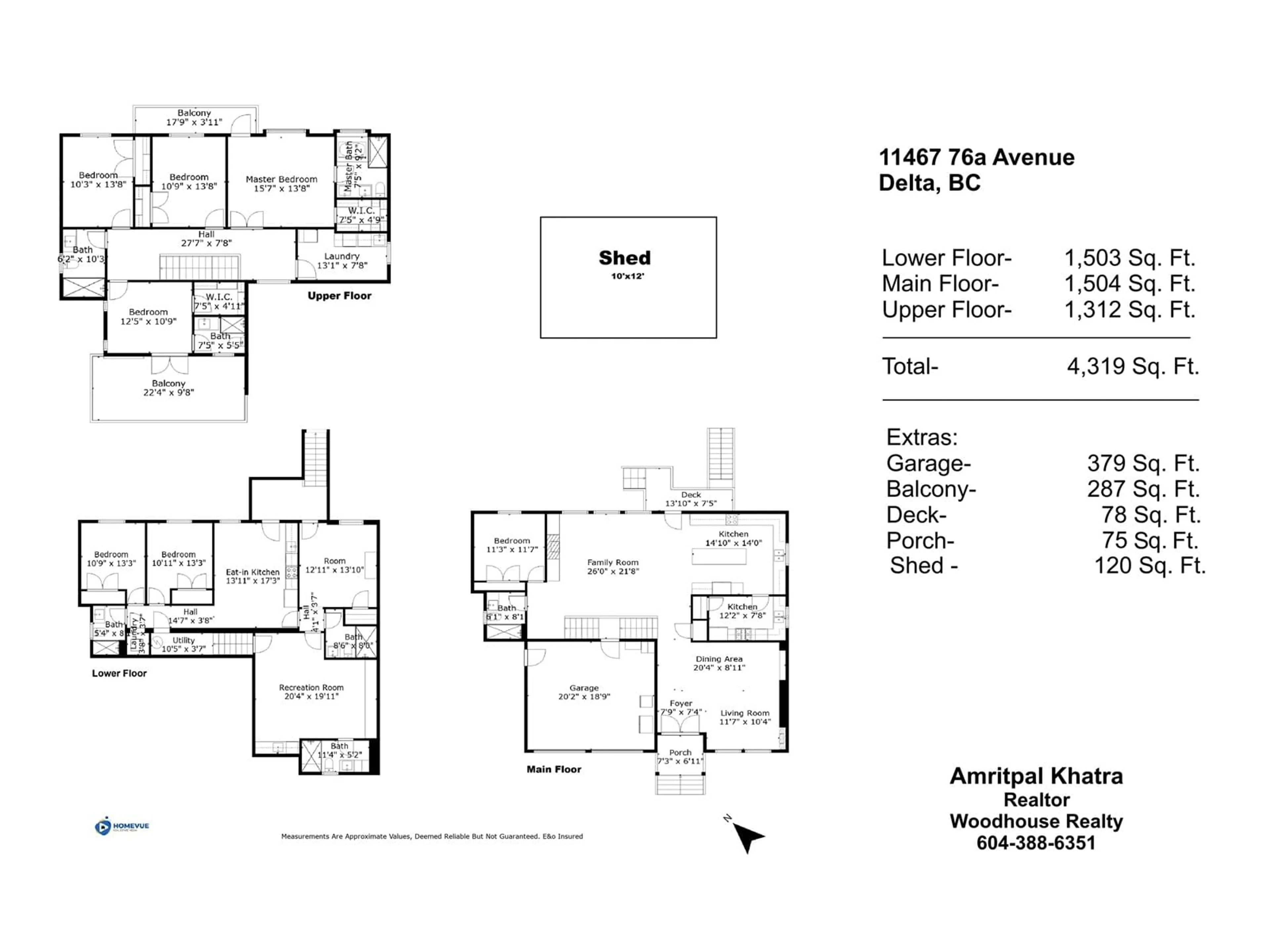 Floor plan for 11467 76A, Delta British Columbia V4C1L5