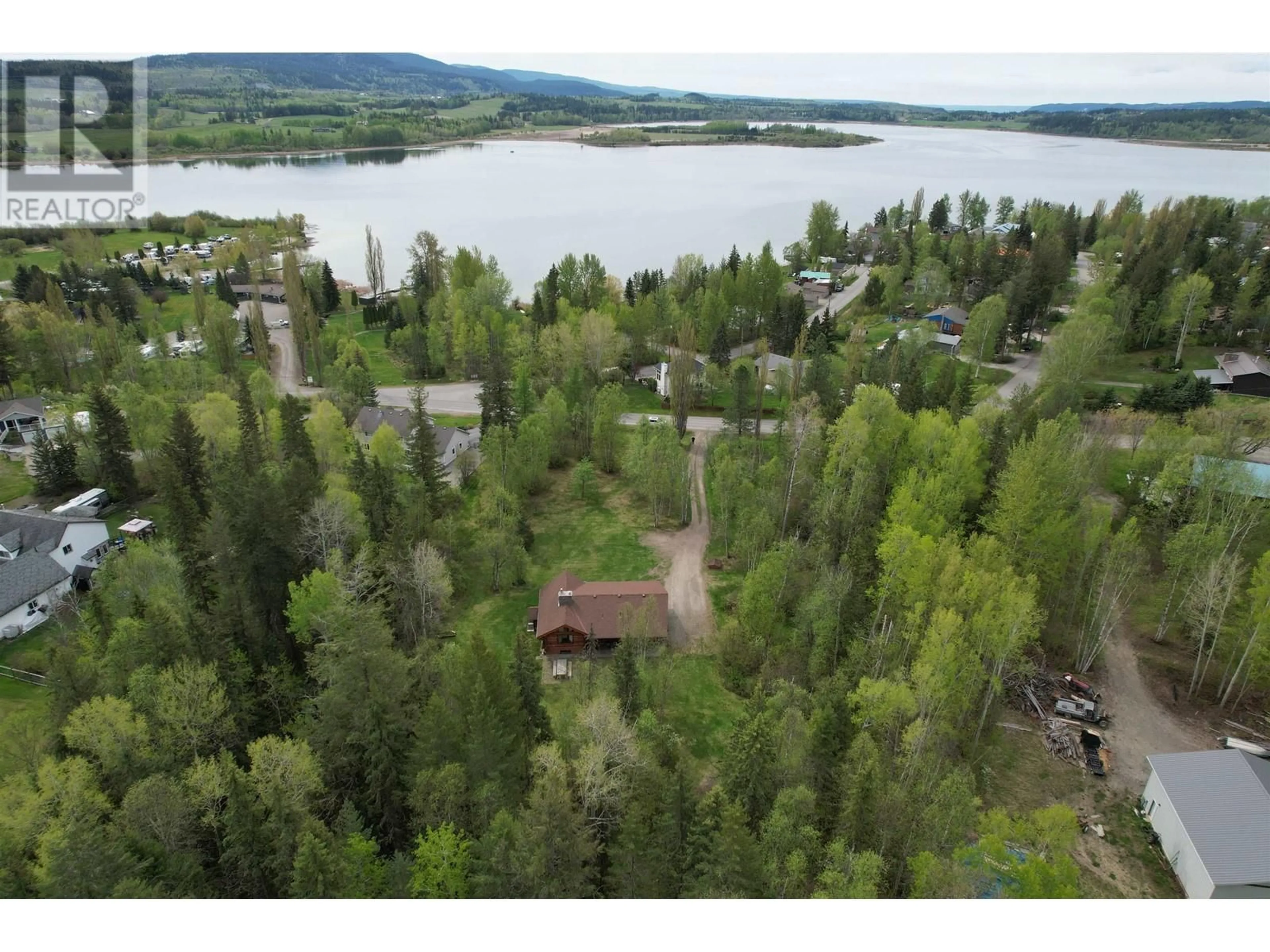 A pic from outside/outdoor area/front of a property/back of a property/a pic from drone, water/lake/river/ocean view for 3002 GOOK ROAD, Quesnel British Columbia V2J4K8