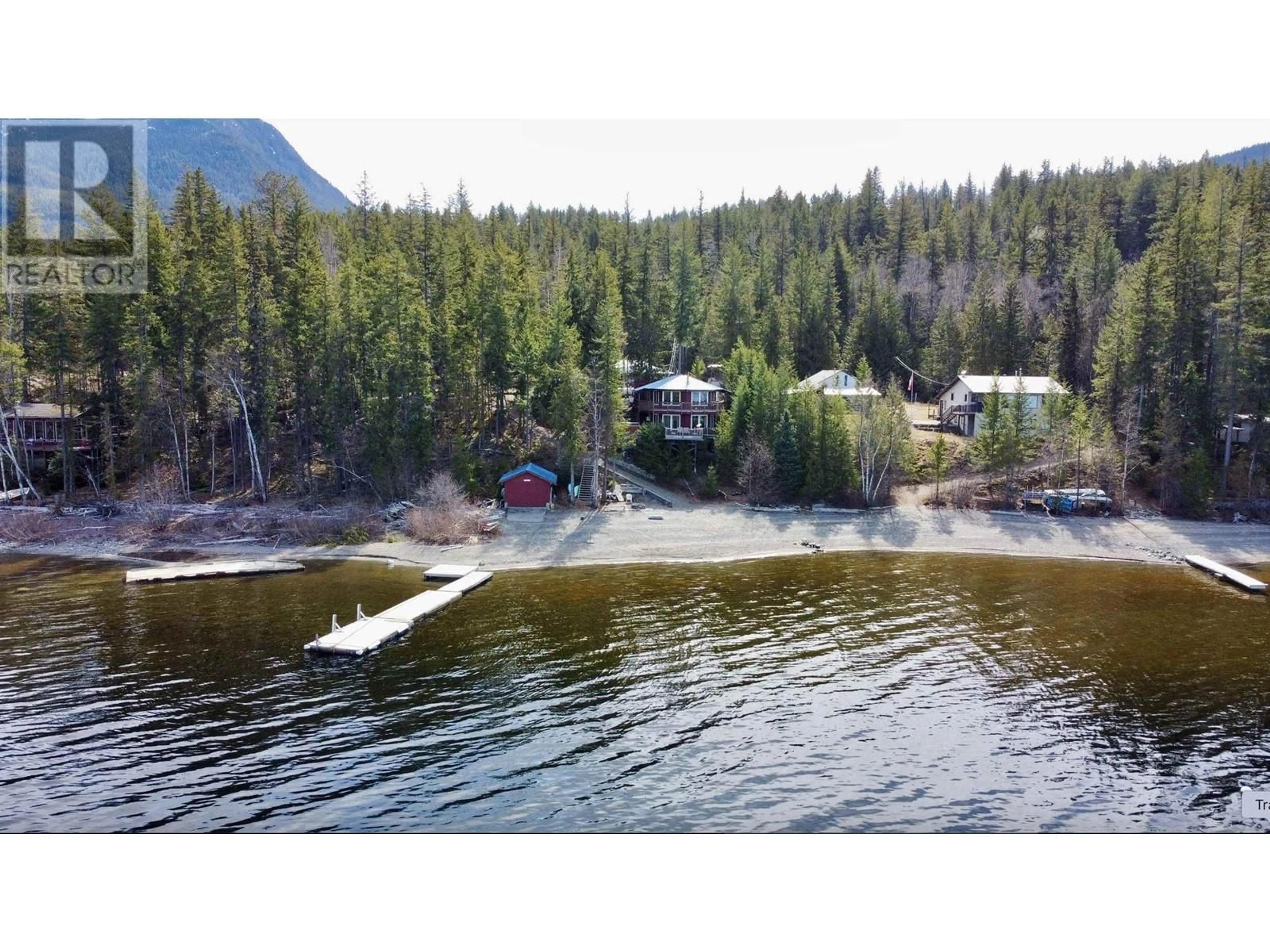 A pic from outside/outdoor area/front of a property/back of a property/a pic from drone, water/lake/river/ocean view for 9303 MAHOOD LAKE ROAD, Mahood Lake British Columbia V0K1X3