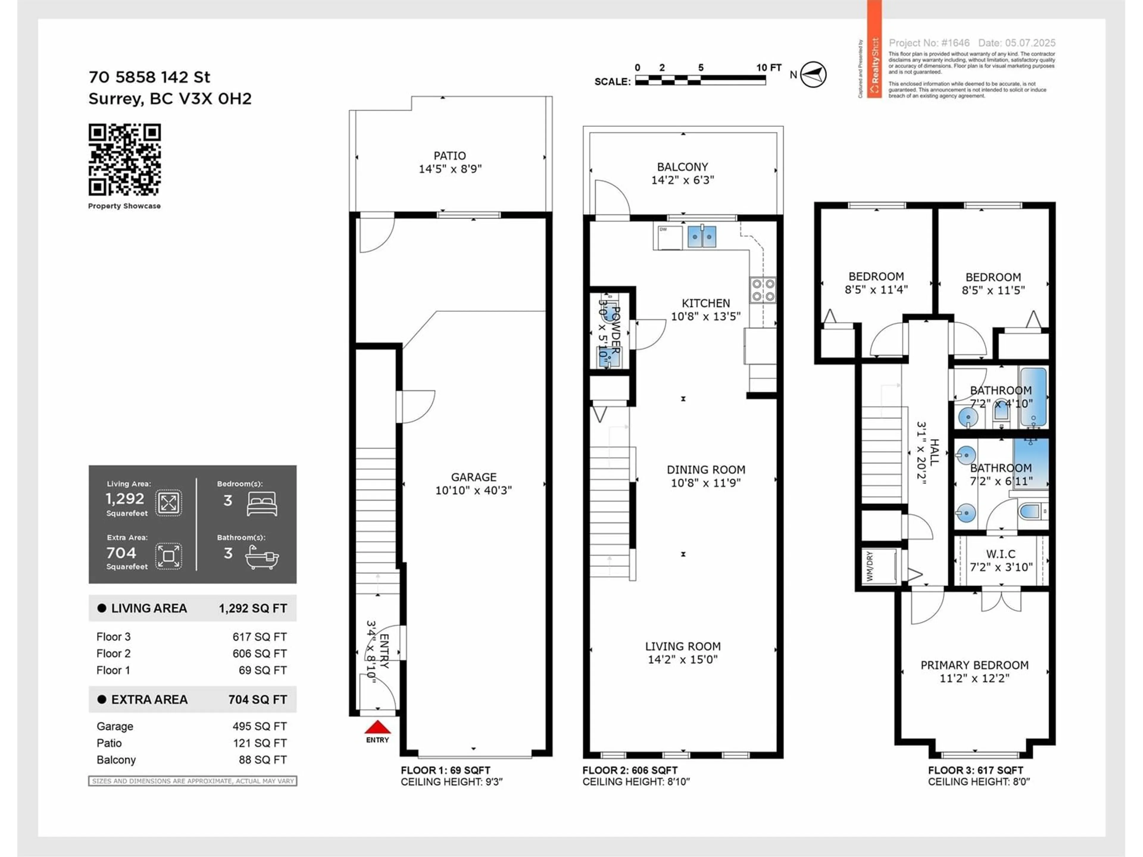 Floor plan for 70 - 5858 142, Surrey British Columbia V3X0H2