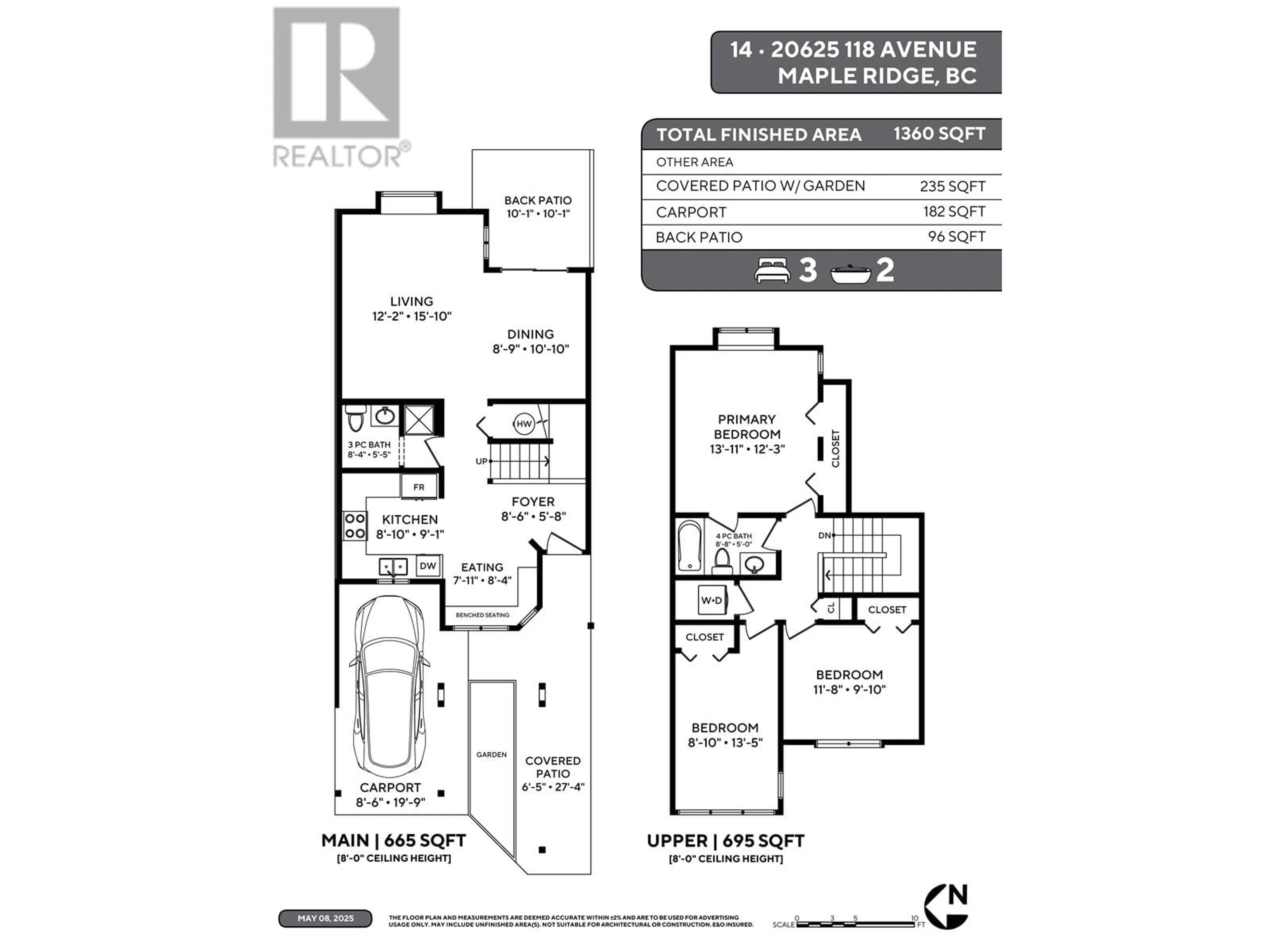 Floor plan for 14 - 20625 118 AVENUE, Maple Ridge British Columbia V2X0R1
