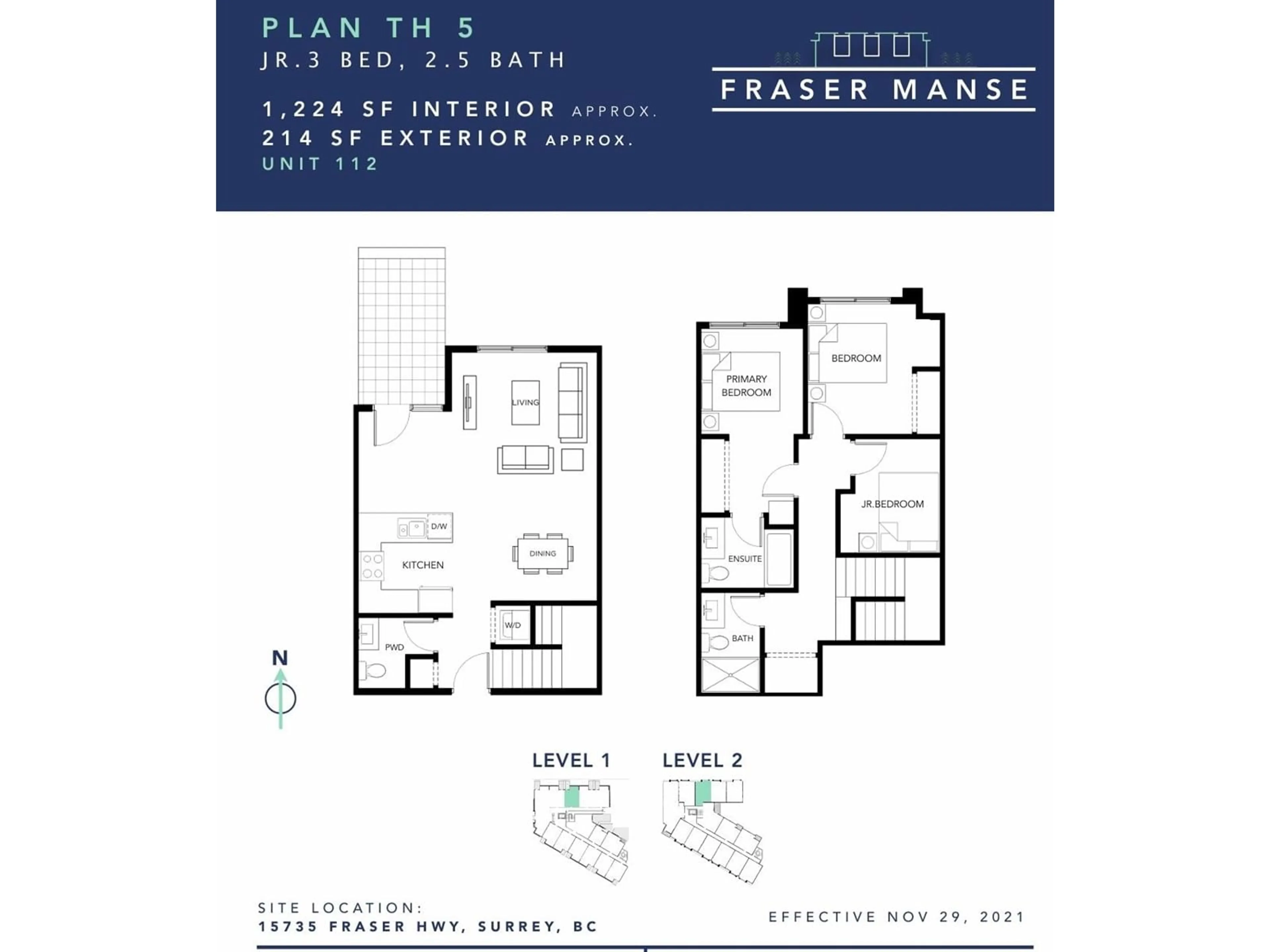 Floor plan for 112 - 15739 FRASER, Surrey British Columbia V4N1G9