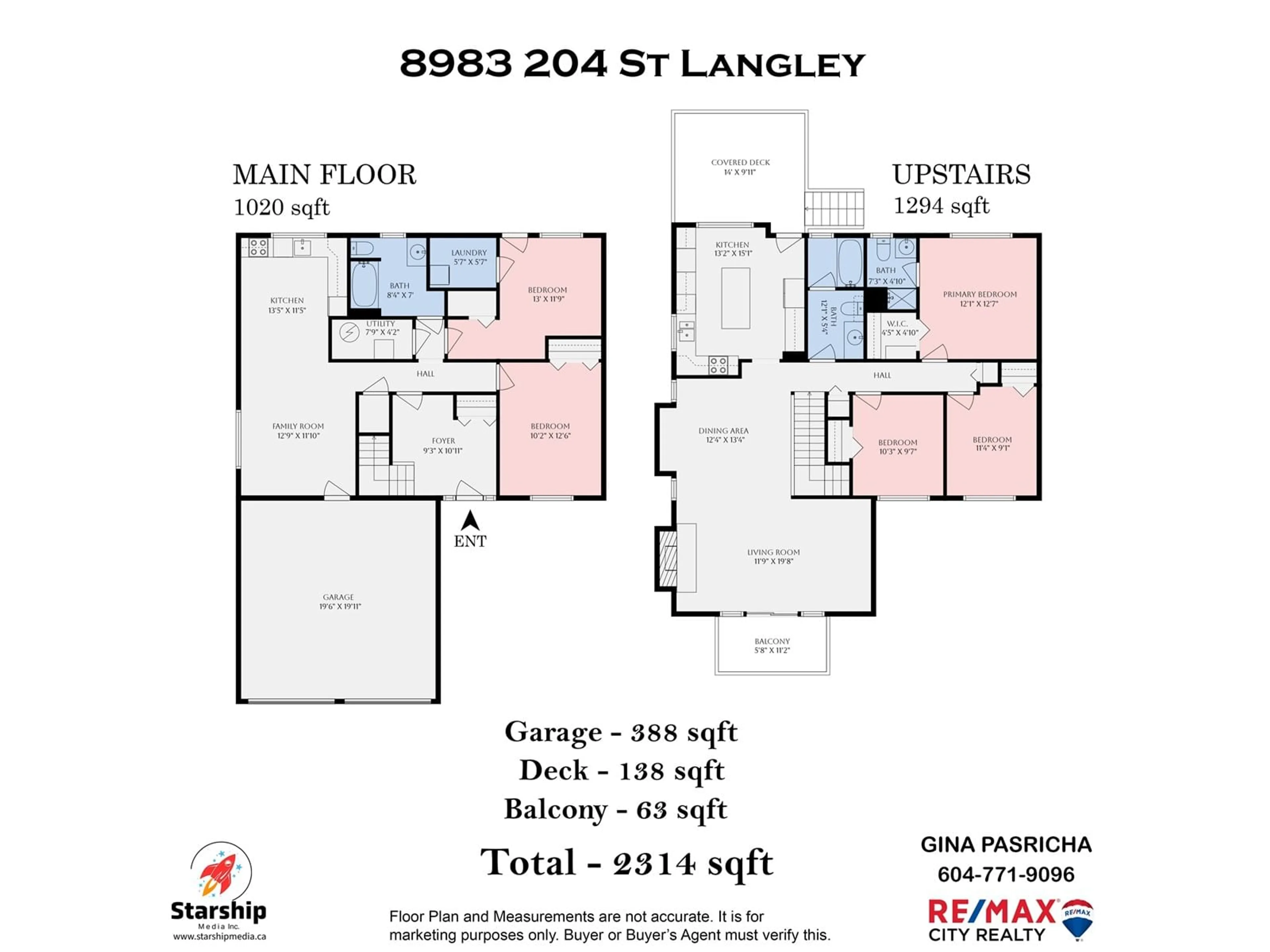 Floor plan for 8983 204, Langley British Columbia V1M1A9