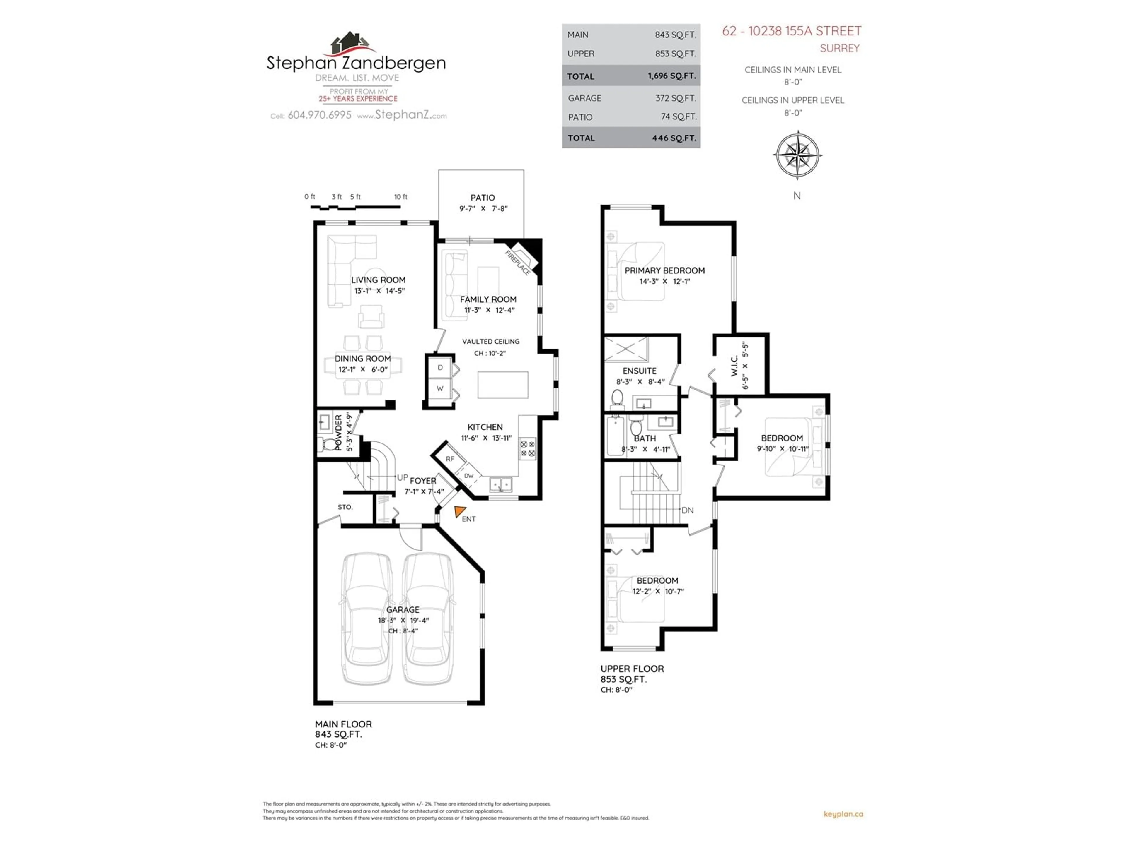 Floor plan for 62 - 10238 155A, Surrey British Columbia V3R0V8