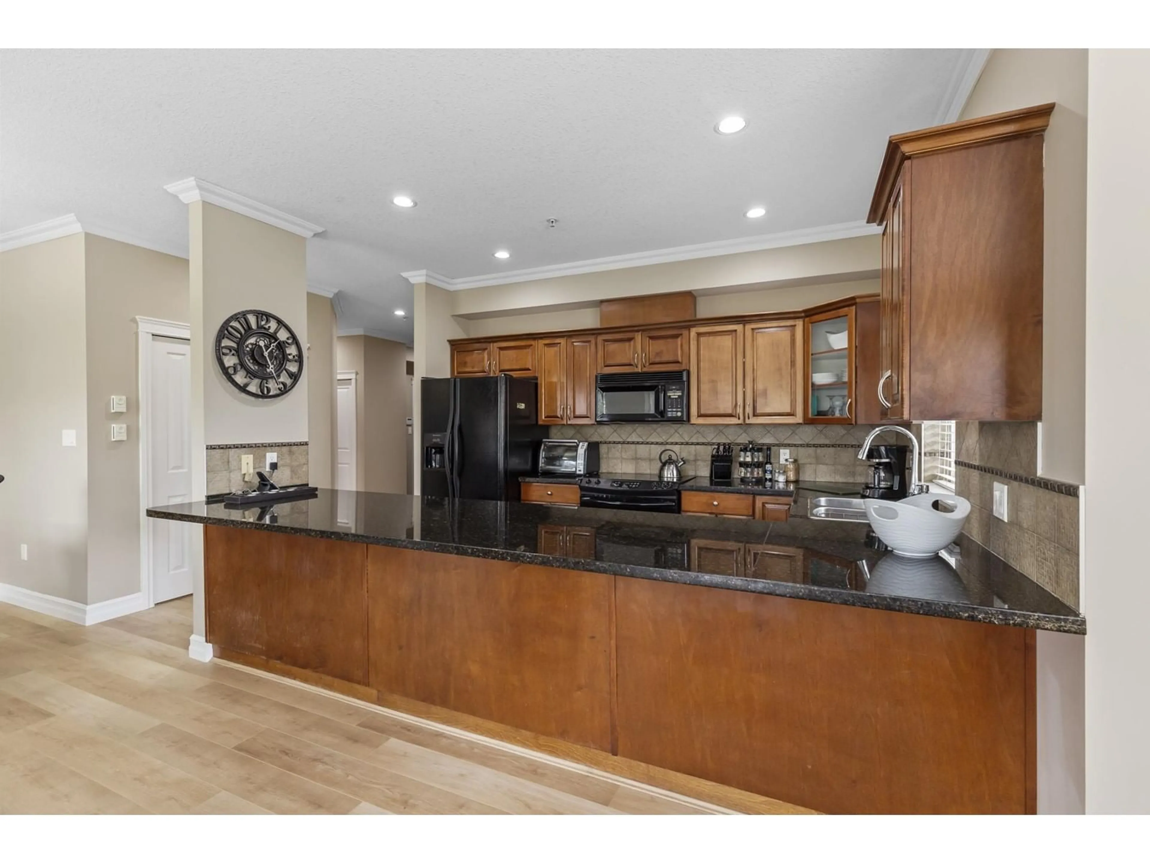 Open concept kitchen, ceramic/tile floor for A115 - 33755 7TH, Mission British Columbia V2V0A4